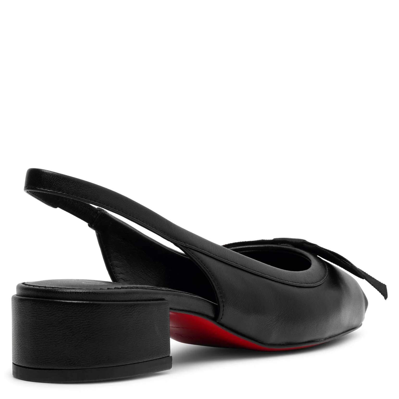 Mamaflirt black leather sling pumps - Image 4