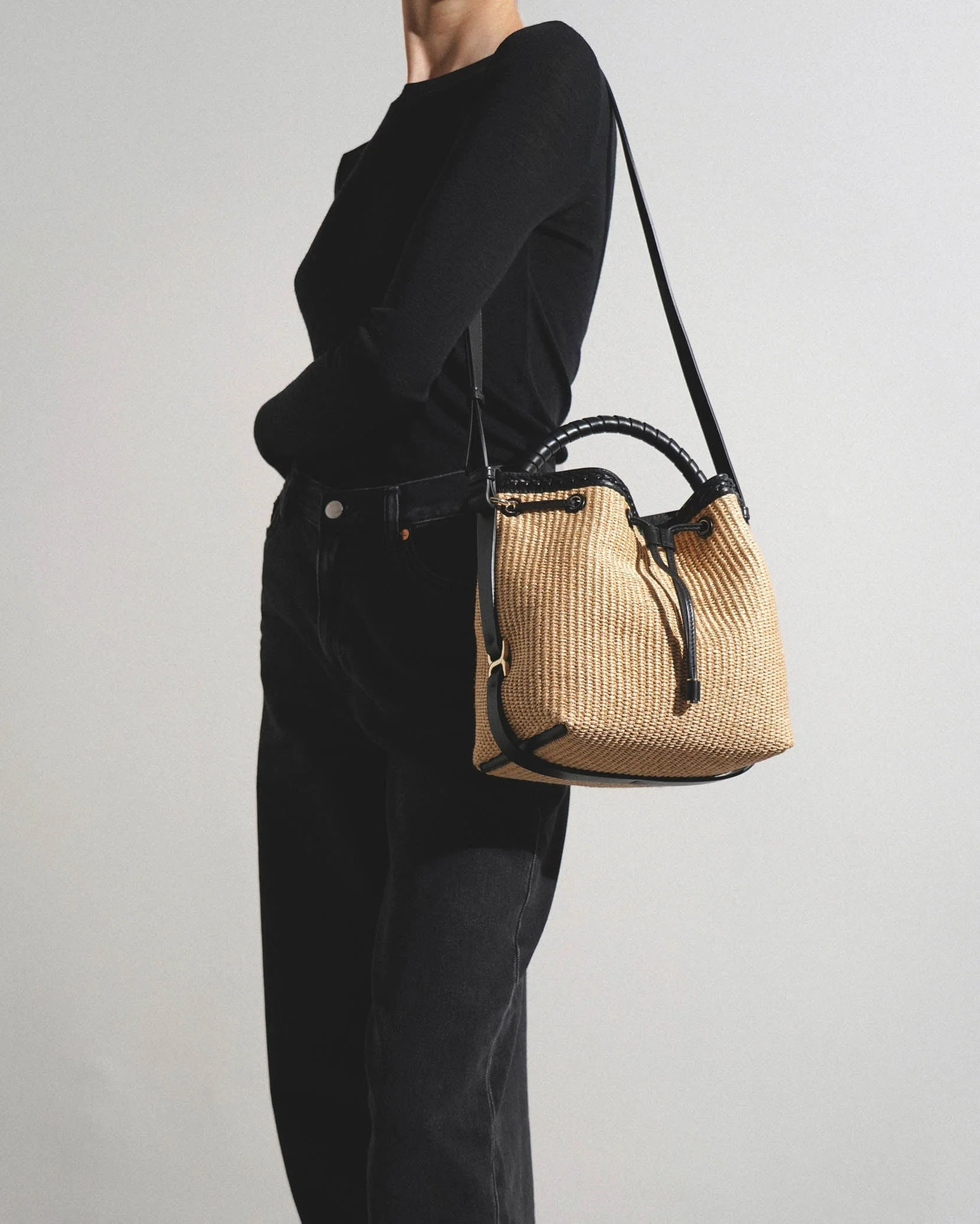 Marcie beige raffia bag - Image 2