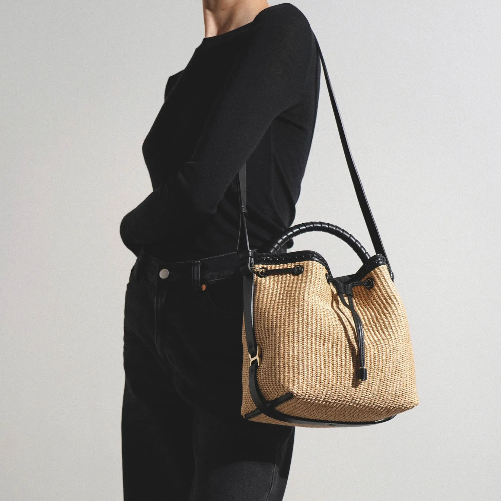 Marcie beige raffia bag - Image 7