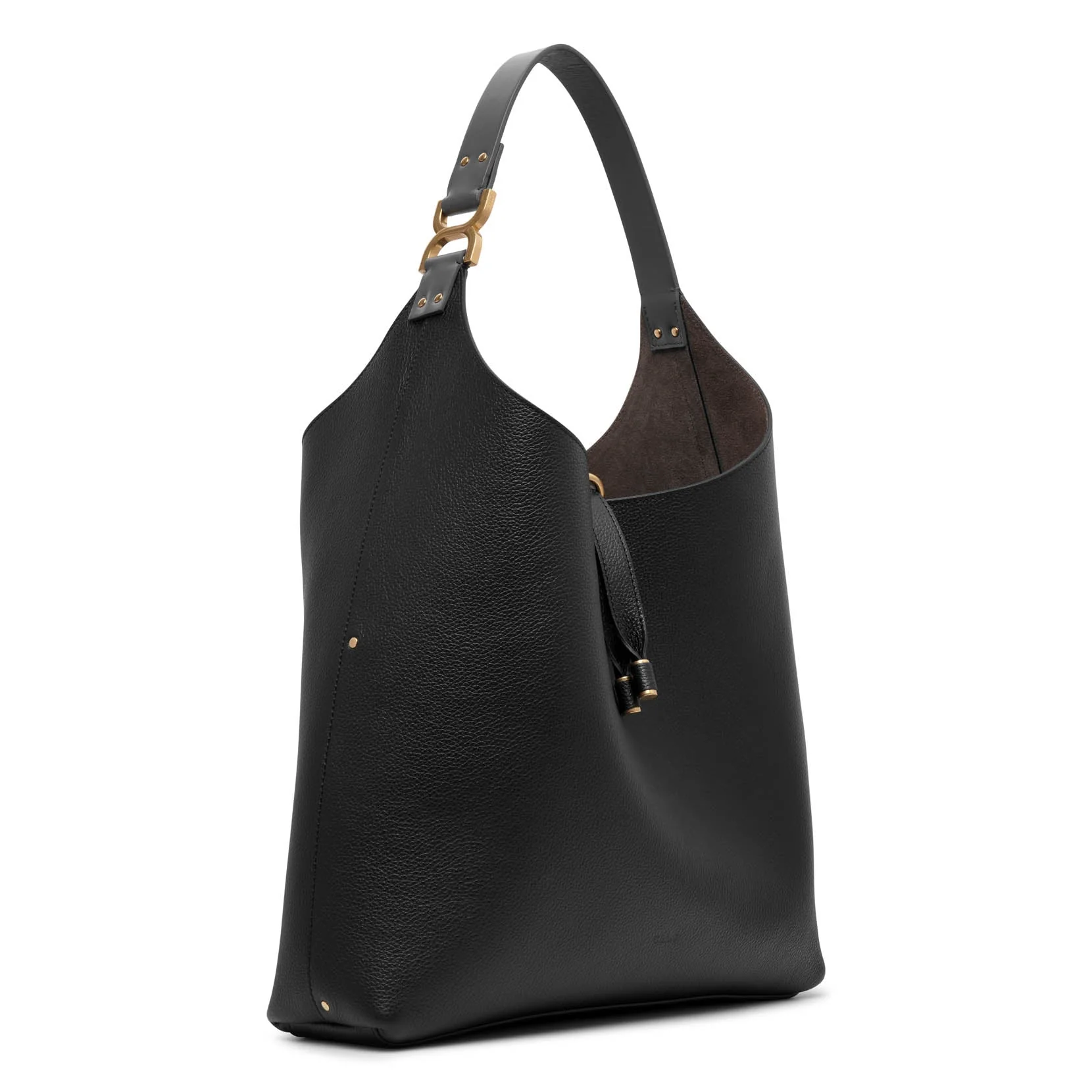 Marcie black leather shoulder bag - Image 3