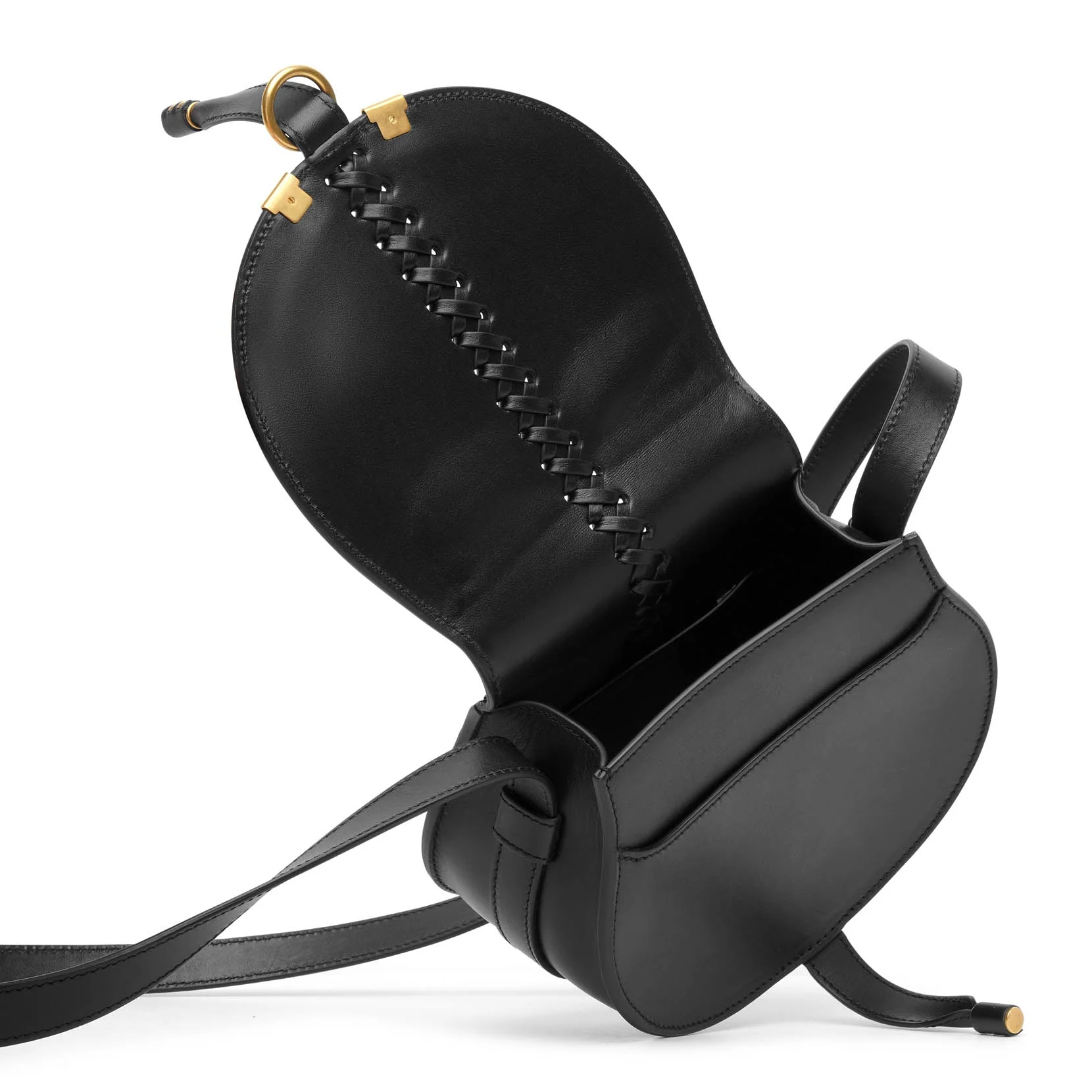 Marcie black suede crossbody bag - Image 6