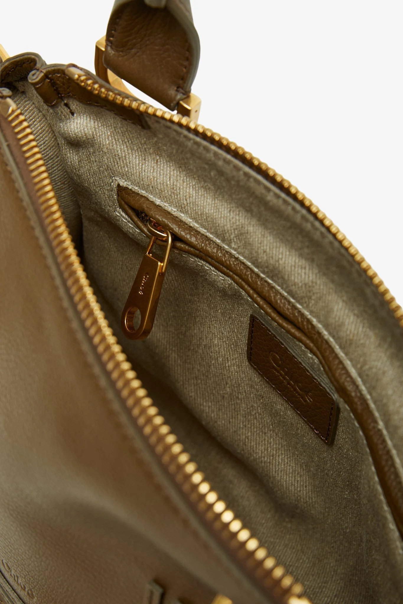 Marcie dark khaki leather tote bag - Image 6
