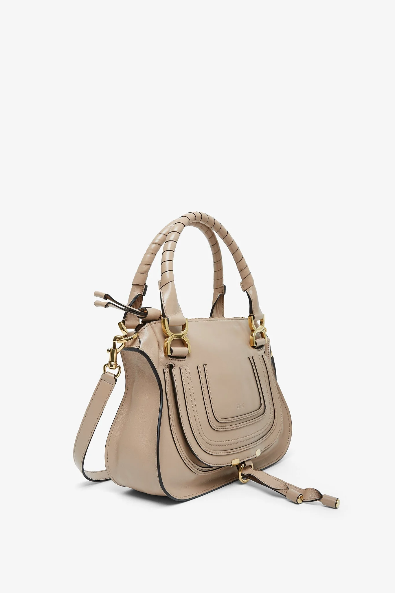 Marcie deep beige leather tote bag - Image 3