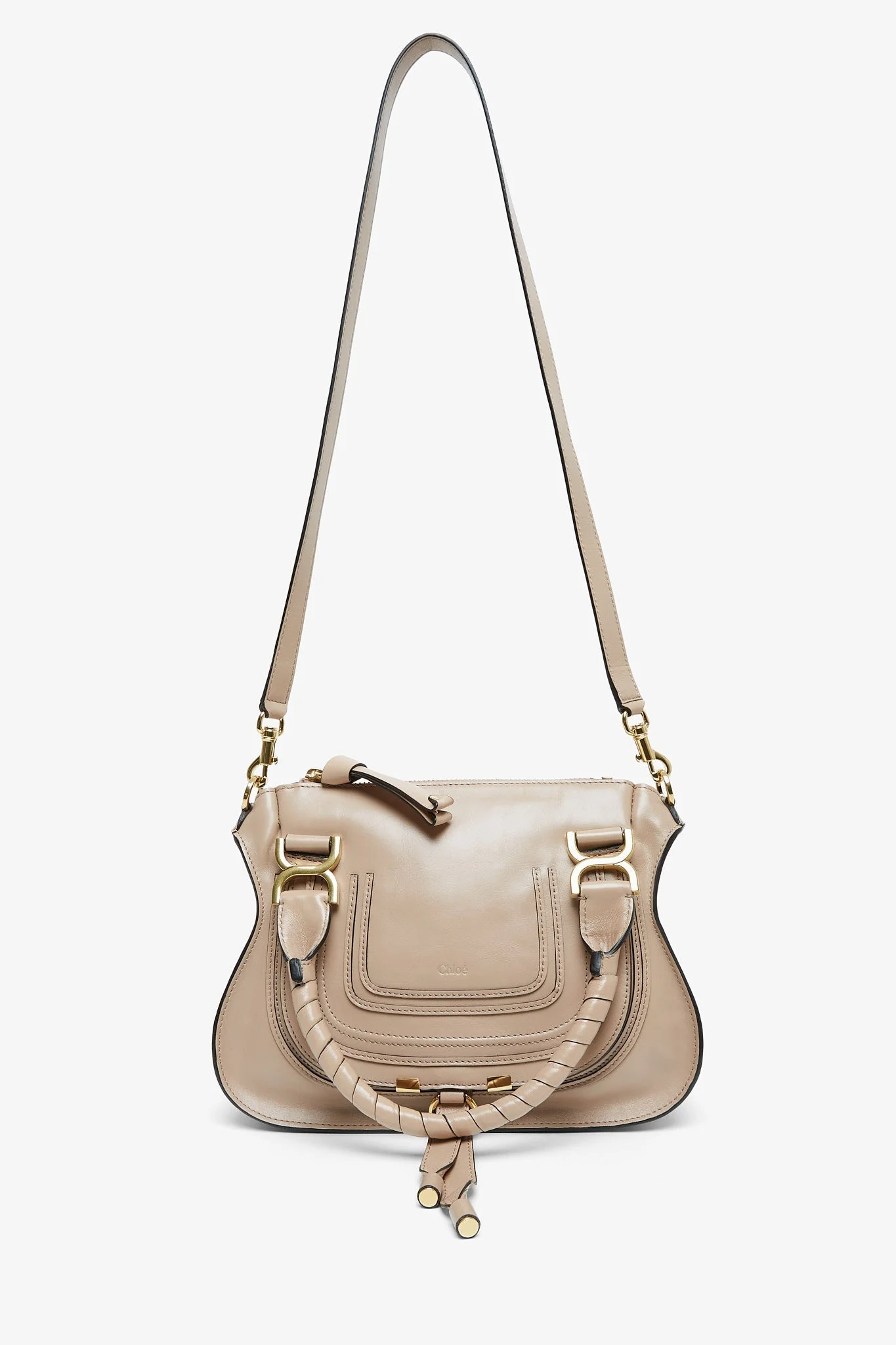 Marcie deep beige leather tote bag - Image 4
