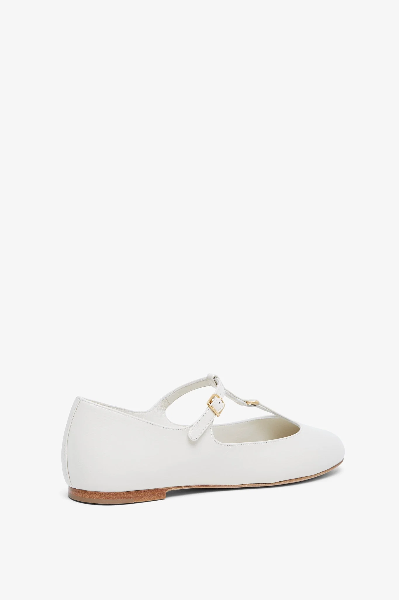 Marcie off white leather ballerina strap - Image 3