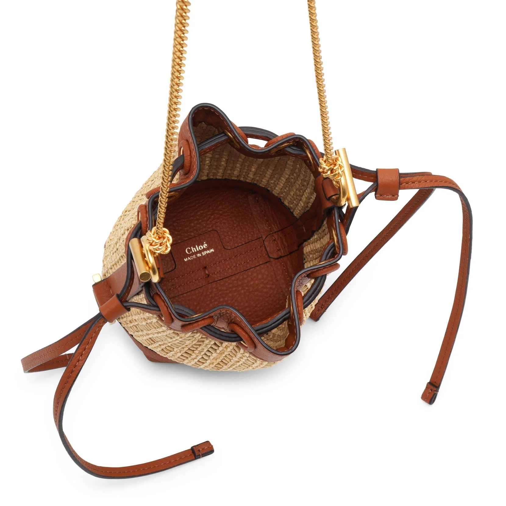 Marcie raffia bucket bag - Image 5