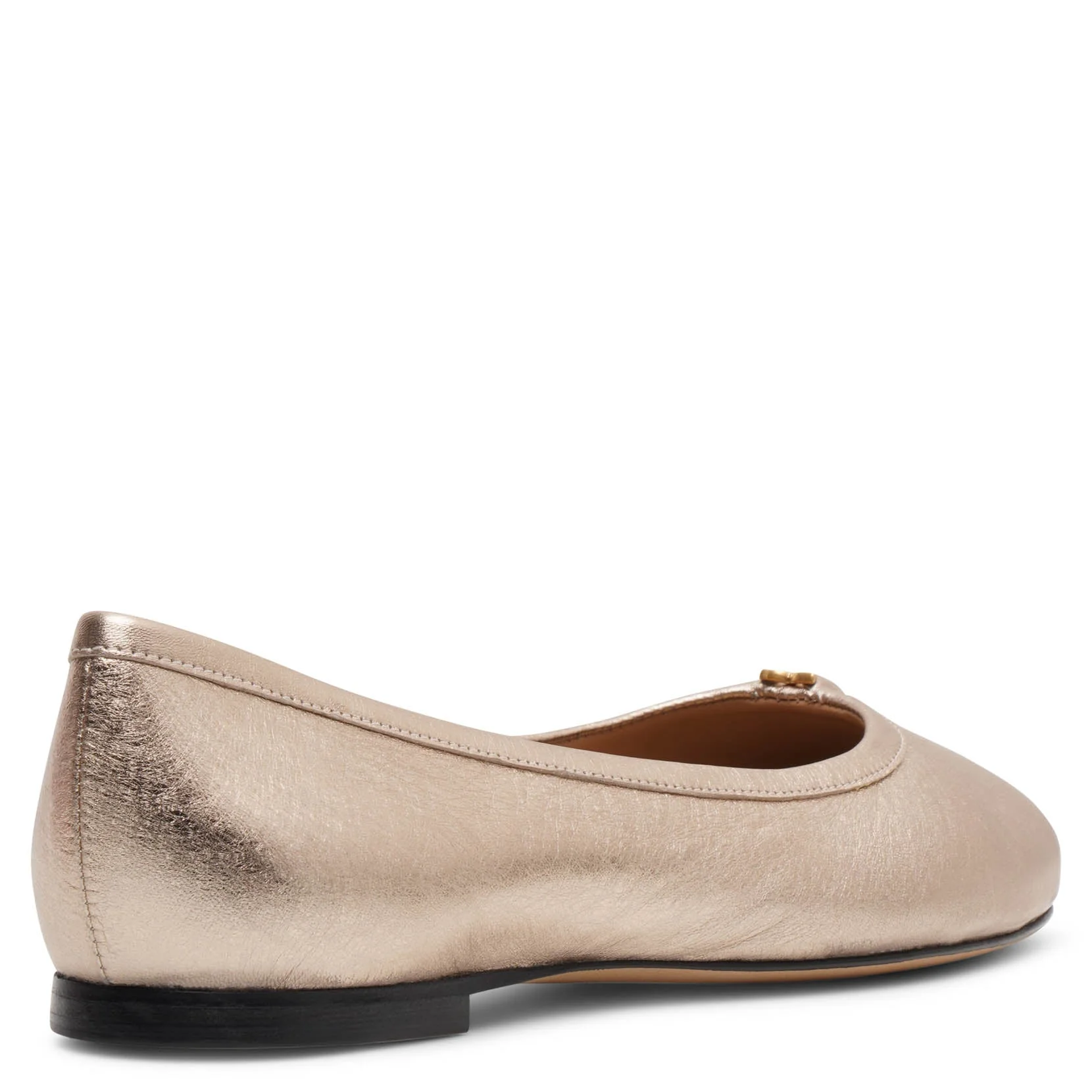 Marcie rose gold leather ballerinas - Image 4