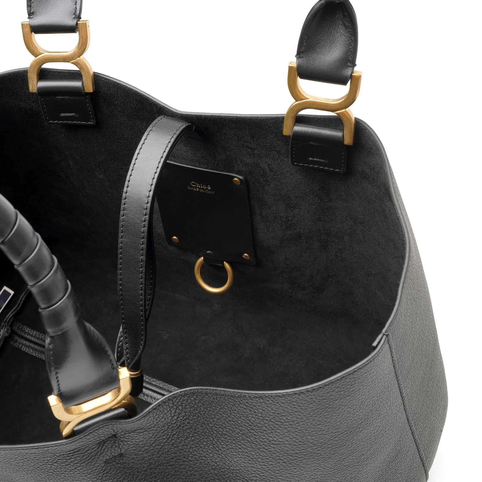 Marcie tote black leather tote bag - Image 5