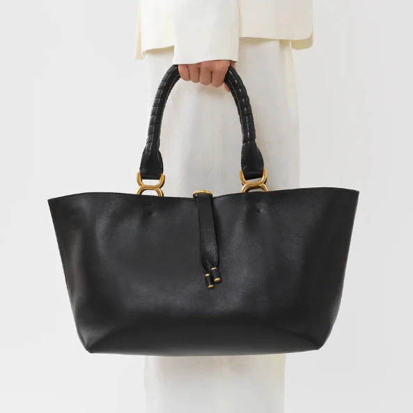 Marcie tote black leather tote bag - Image 6