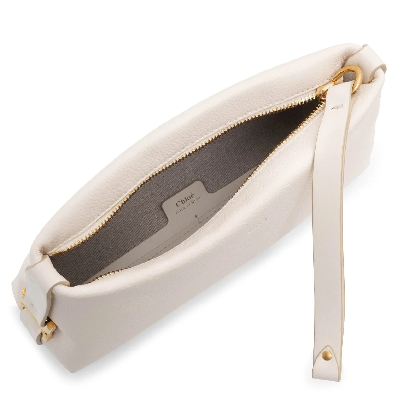 Marcie white leather clutch - Image 5
