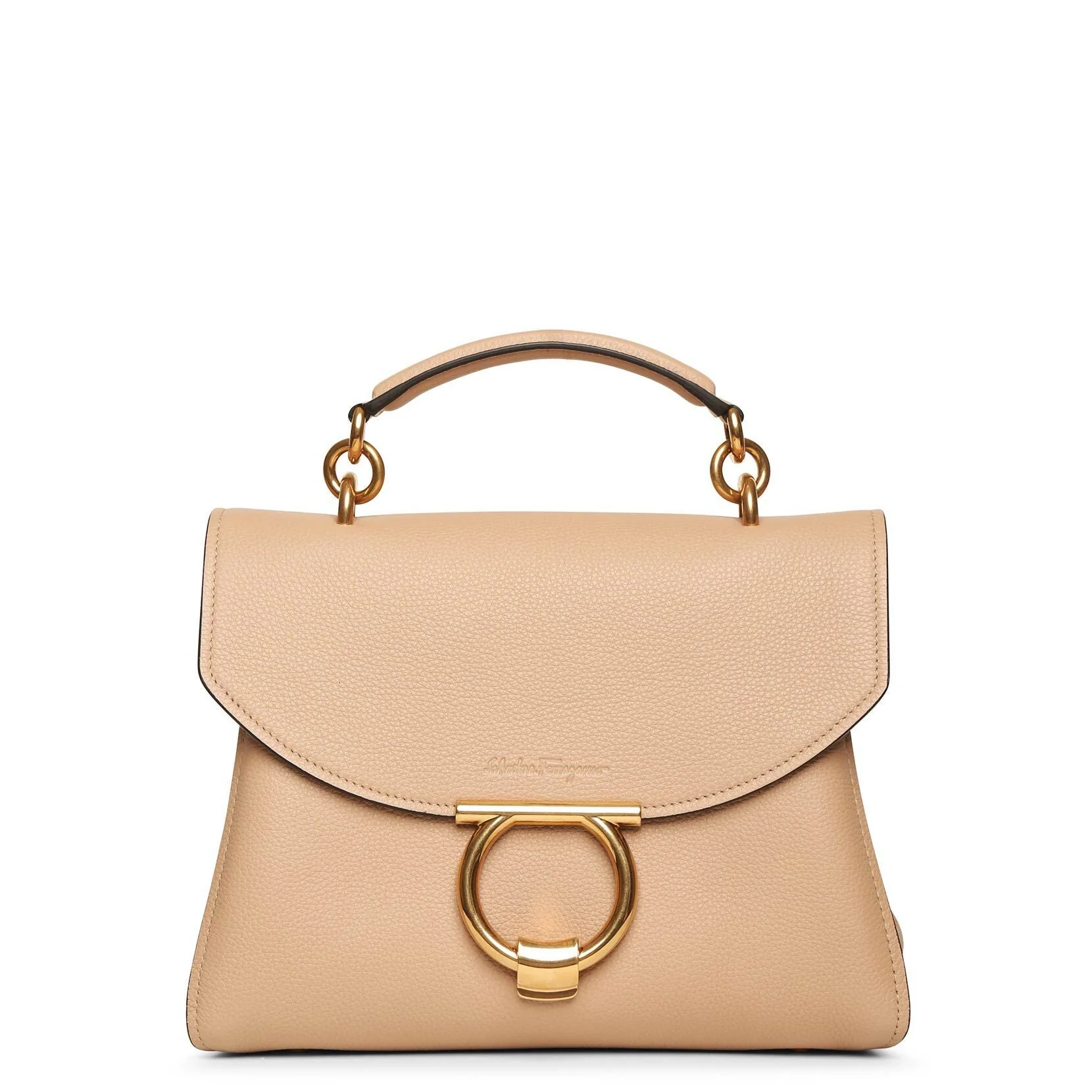 Margot Gancini top handle beige bag