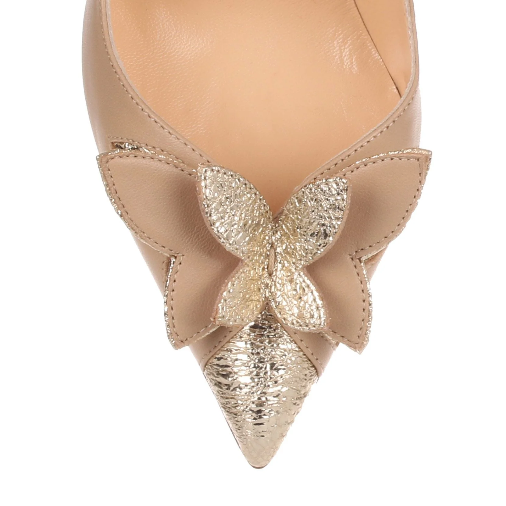 Maripopump 100 beige leather pump - Image 4