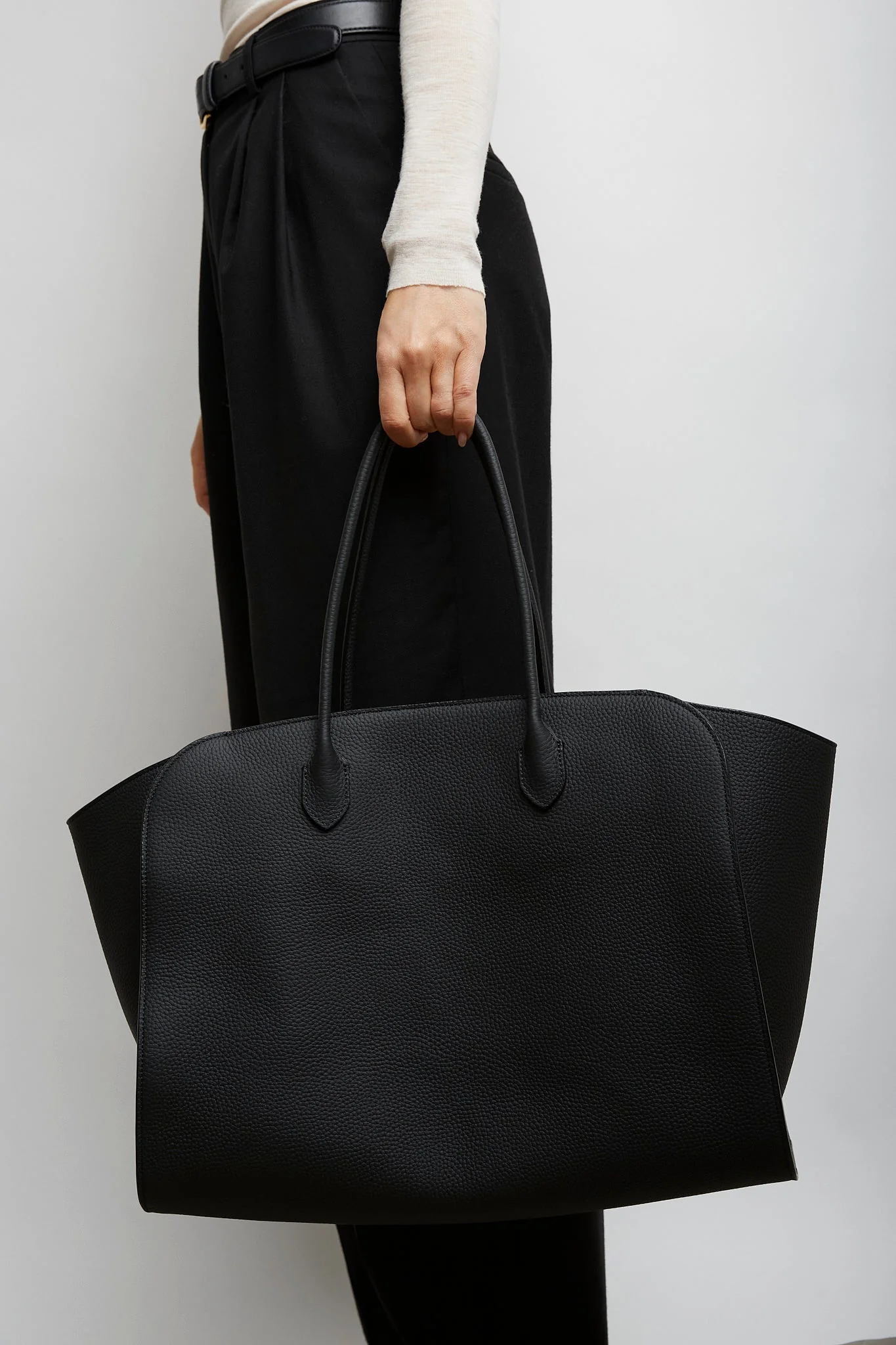 Marlo black leather tote bag - Image 2