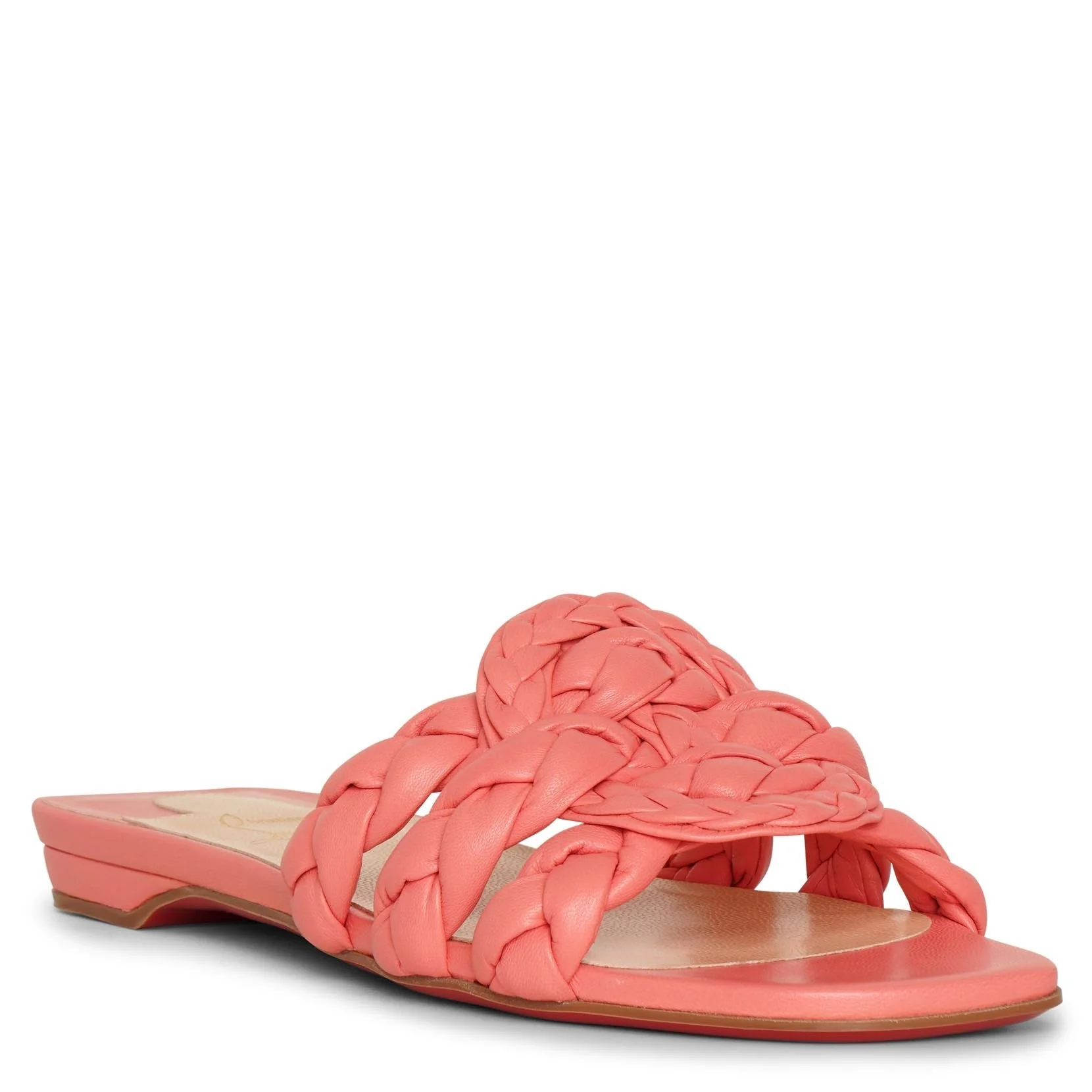 Marmela flat braided leather slides - Image 3