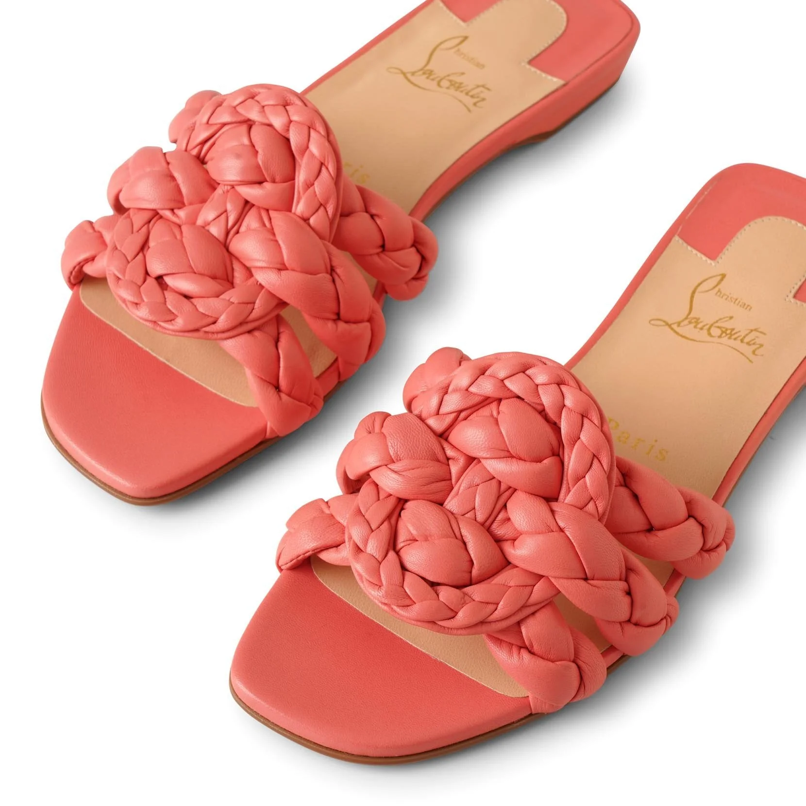 Marmela flat braided leather slides - Image 5