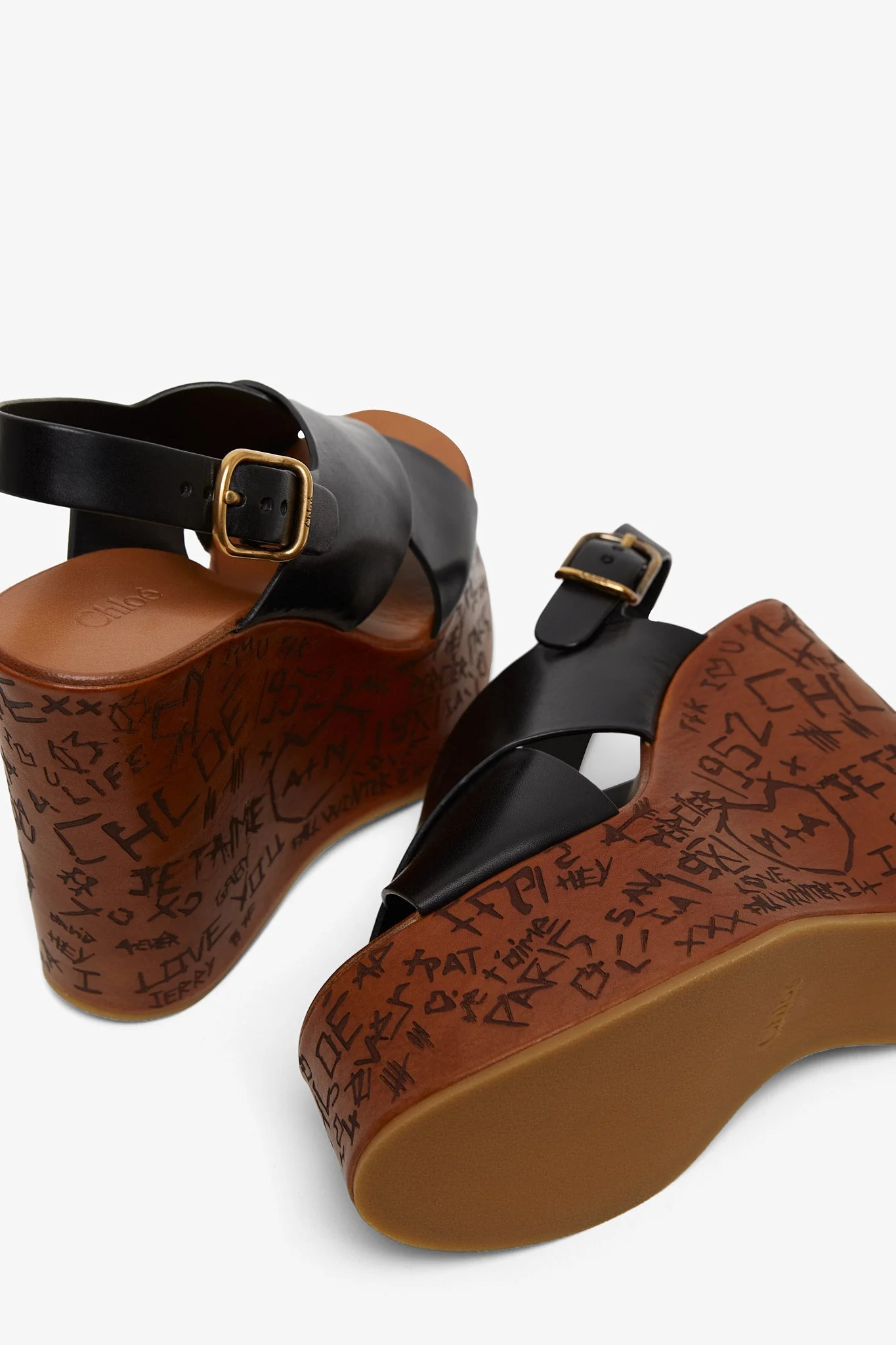 Maxime leather wedge sandals - Image 5