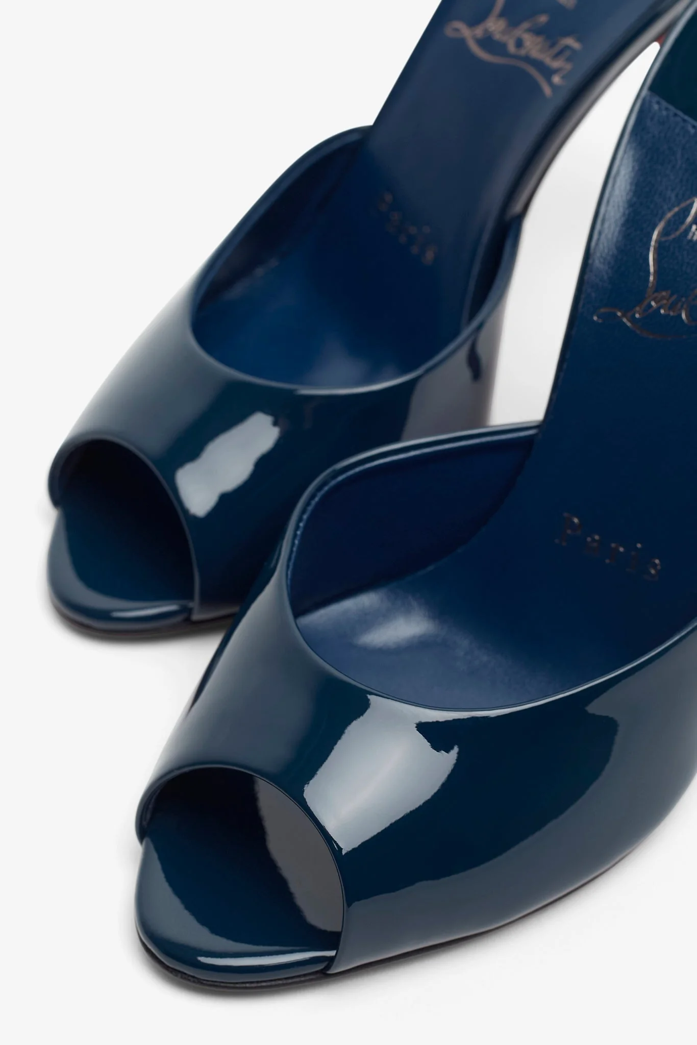 Me Dolly 100 Blue Patent Mules - Image 5