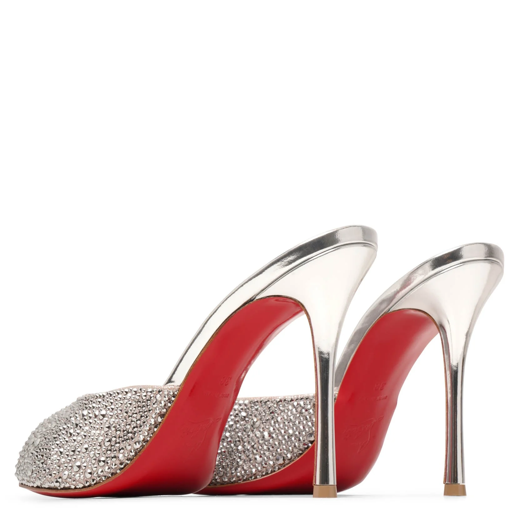 Me Dolly 100 silver crystal mules - Image 5