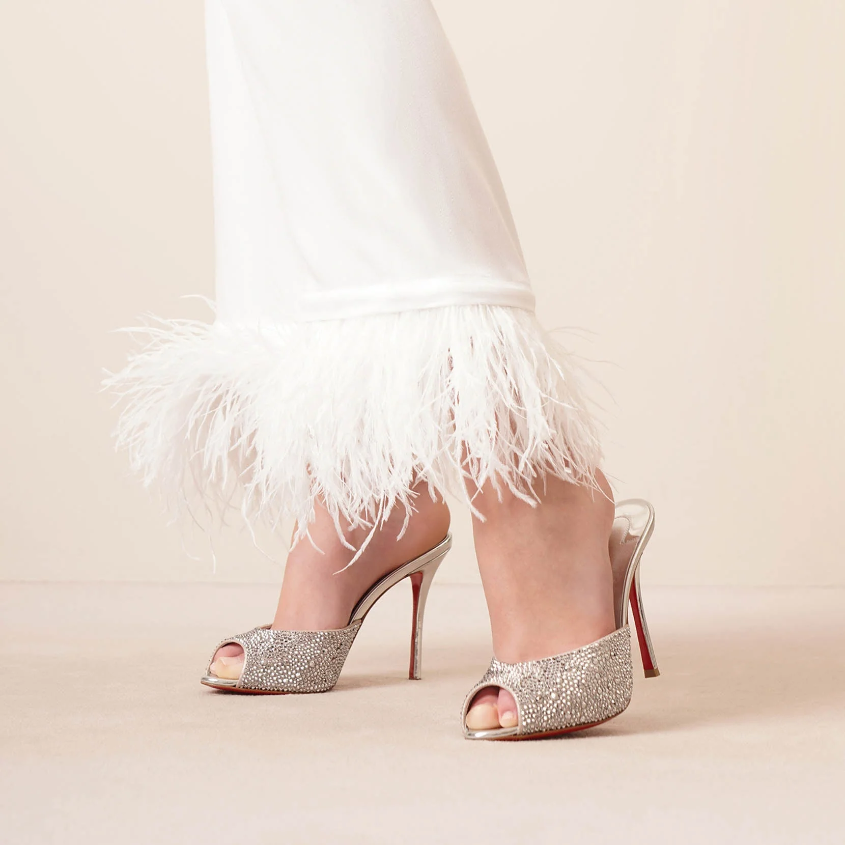 Me Dolly 100 silver crystal mules - Image 6