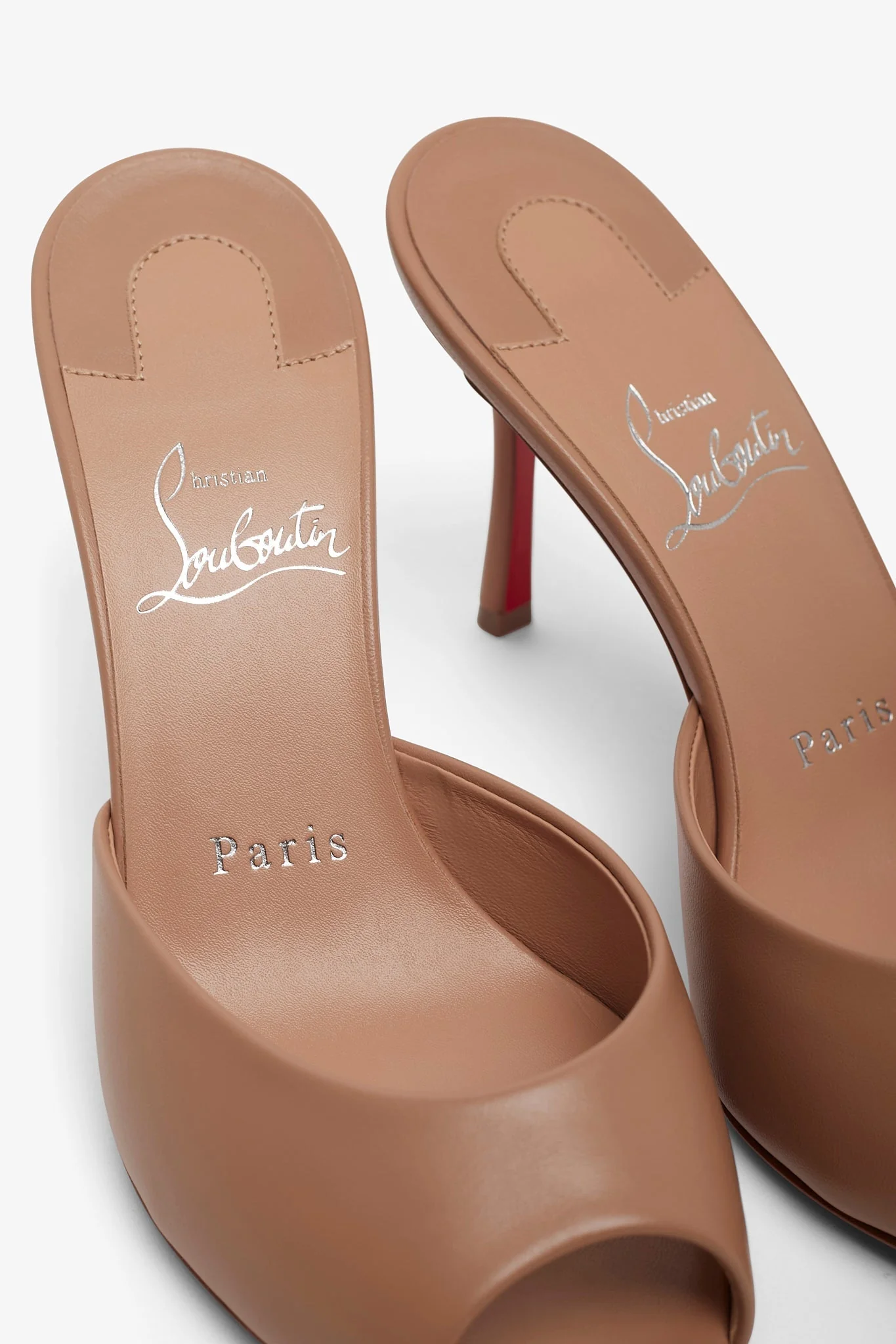 Me Dolly 85 beige leather mules - Image 5
