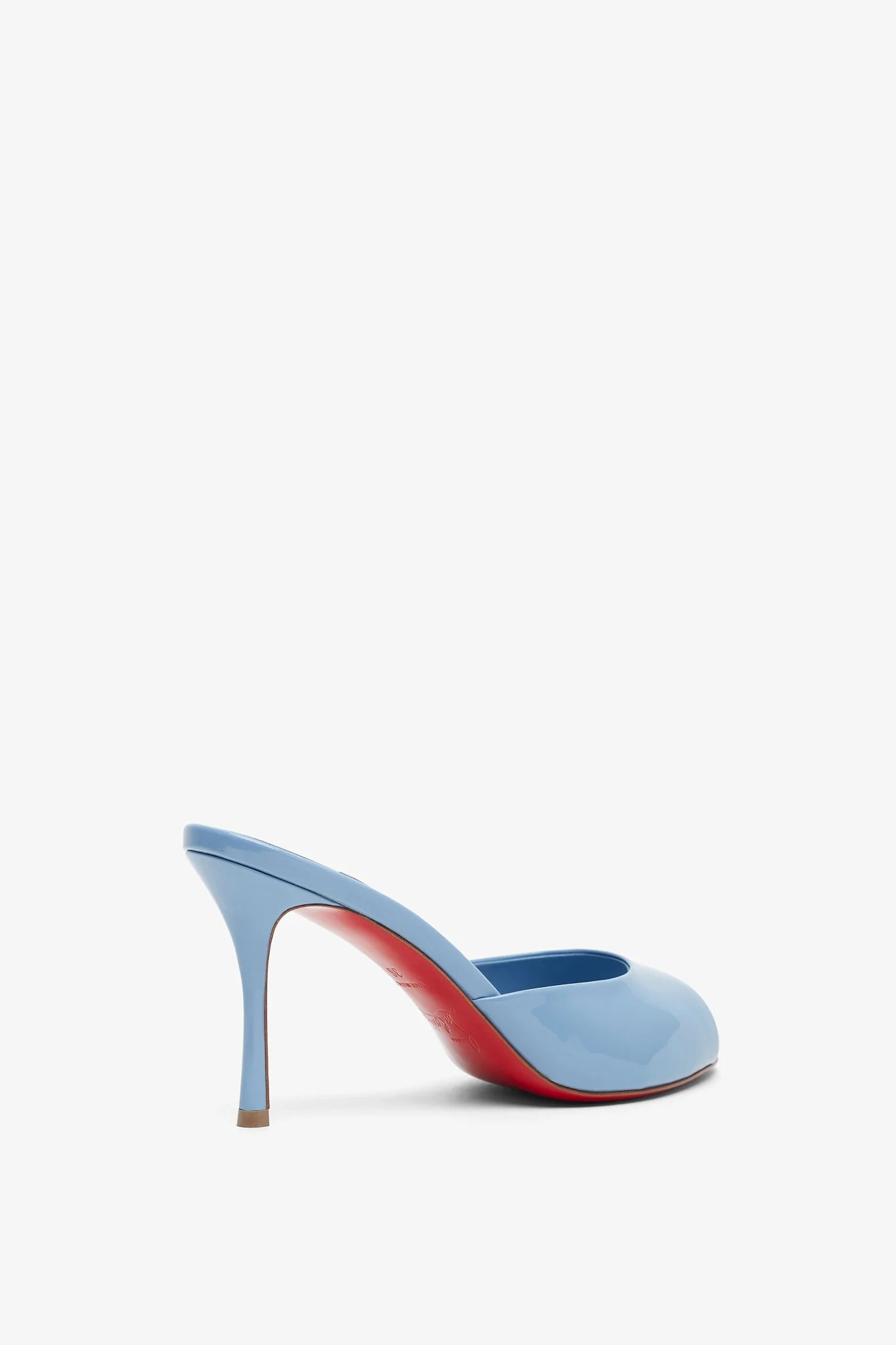 Me Dolly 85 Light Blue Patent Mules - Image 3