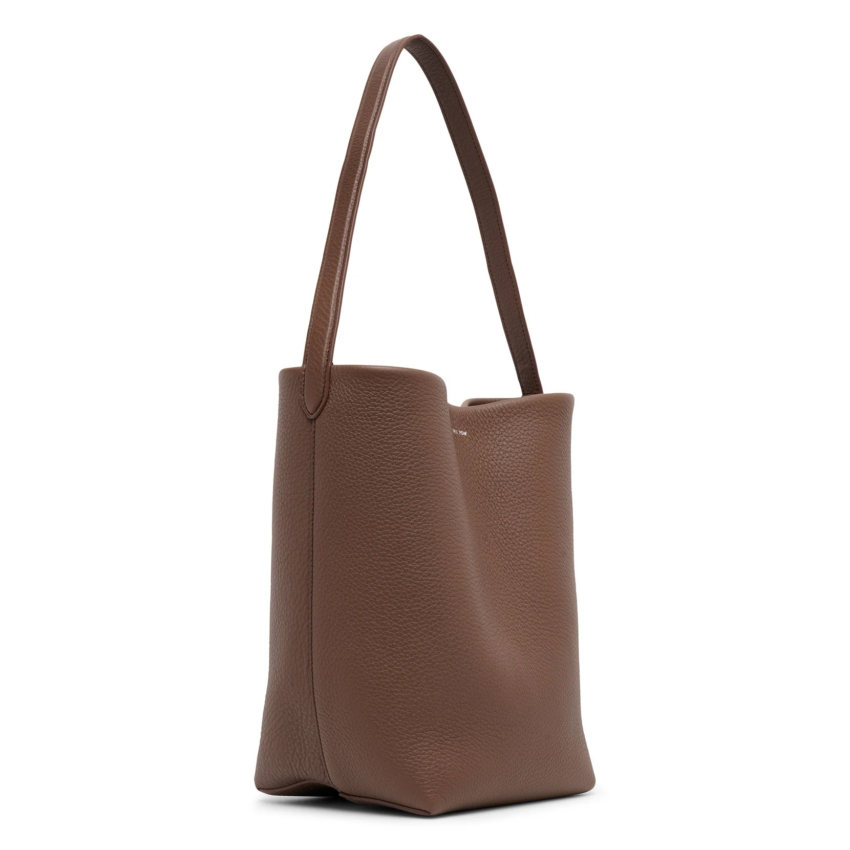 Medium N/S dark olive leather tote bag - Image 3