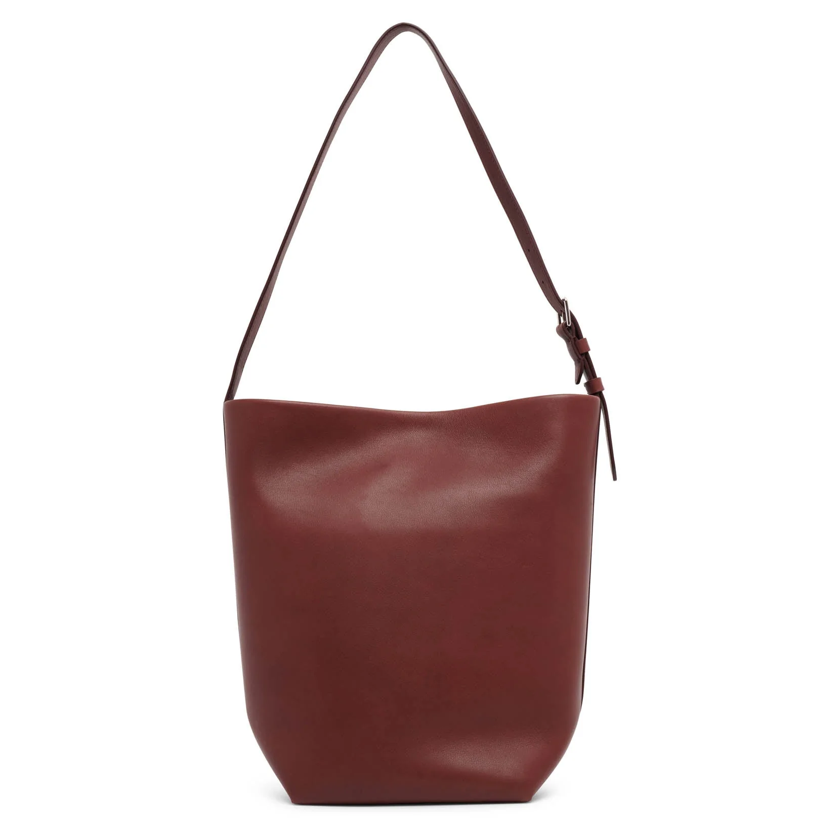 Medium N/S park brown leather tote bag - Image 4