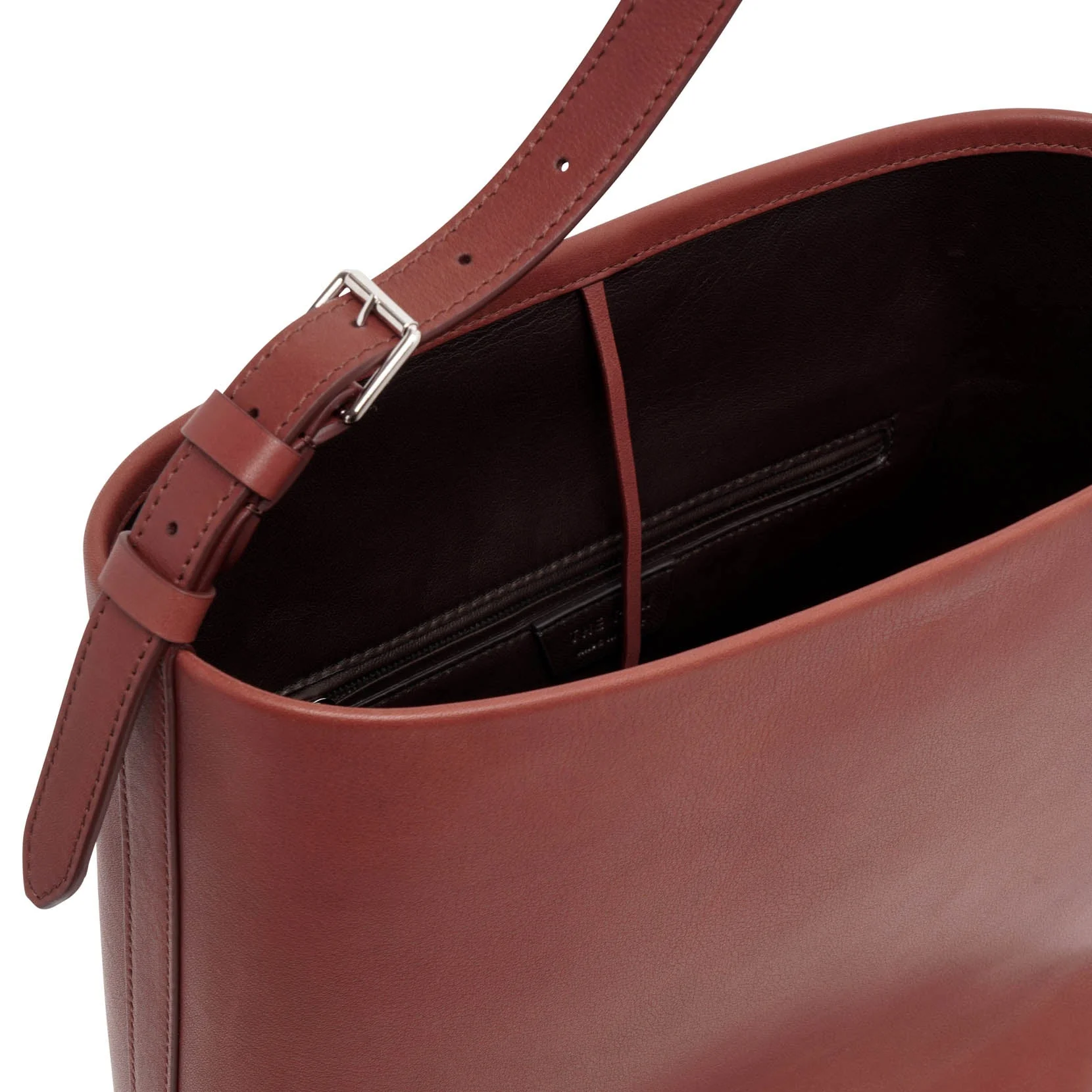 Medium N/S park brown leather tote bag - Image 5
