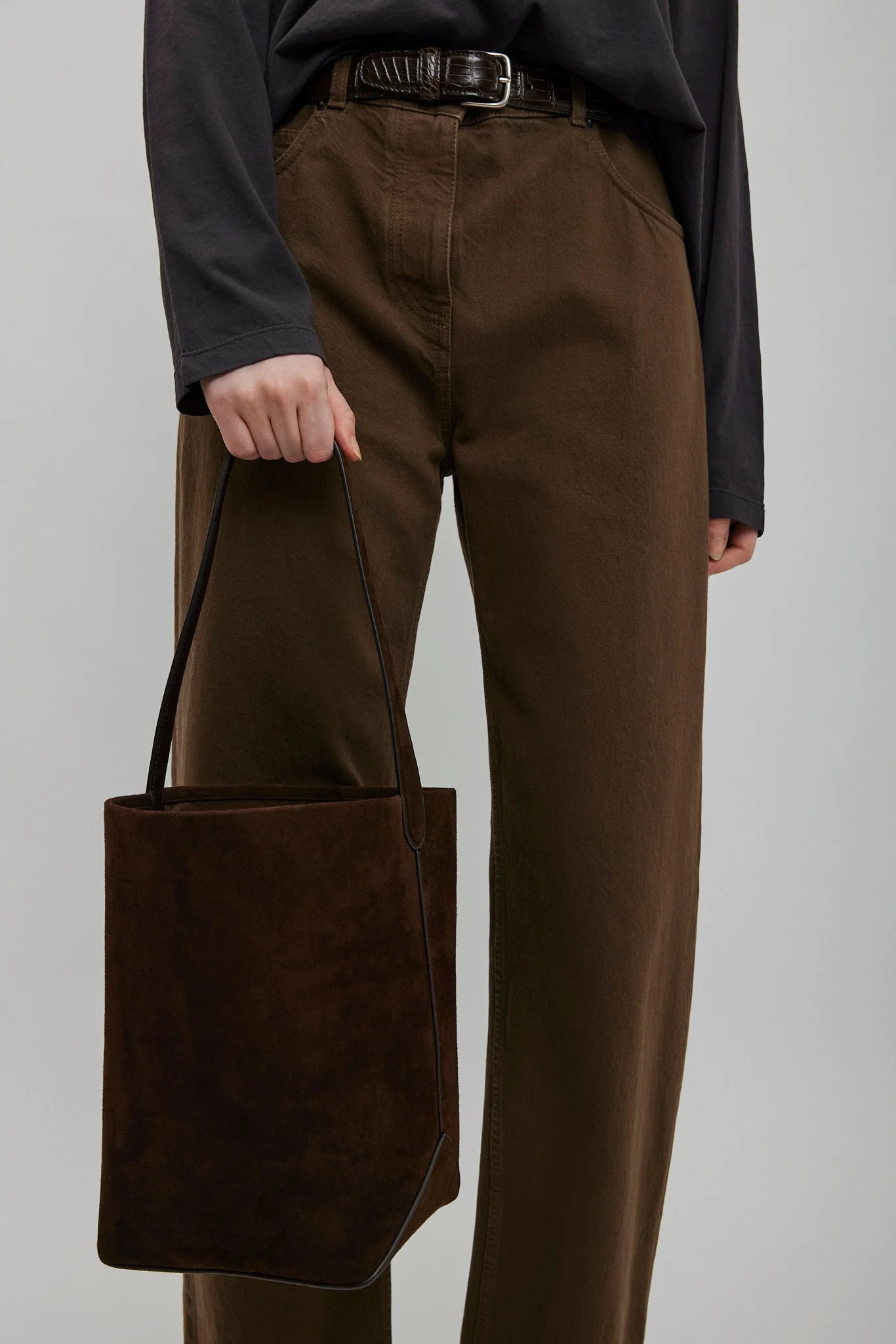 Medium N/S Park dark brown tote bag - Image 2