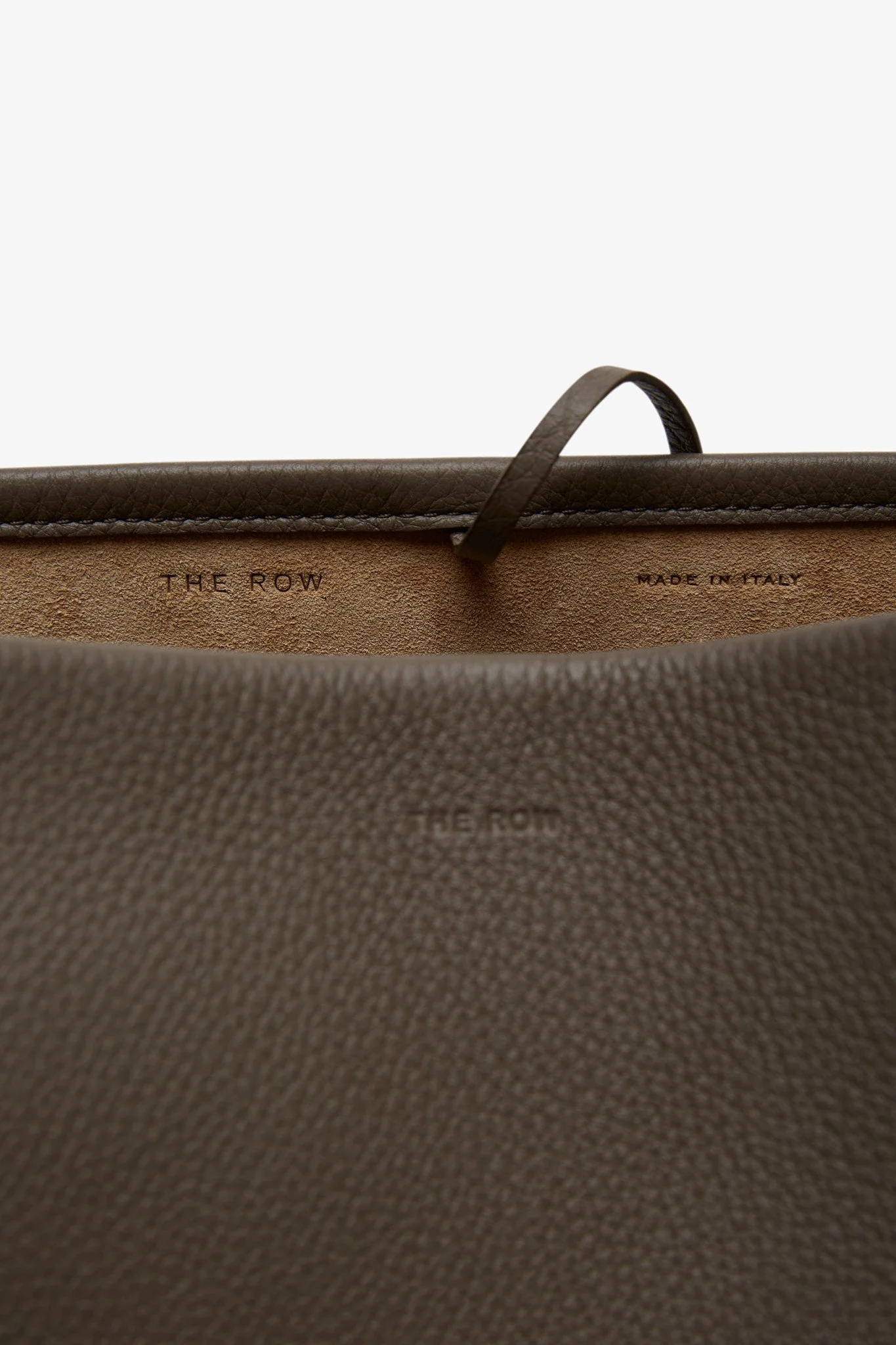Medium N/S taupe leather tote bag - Image 4