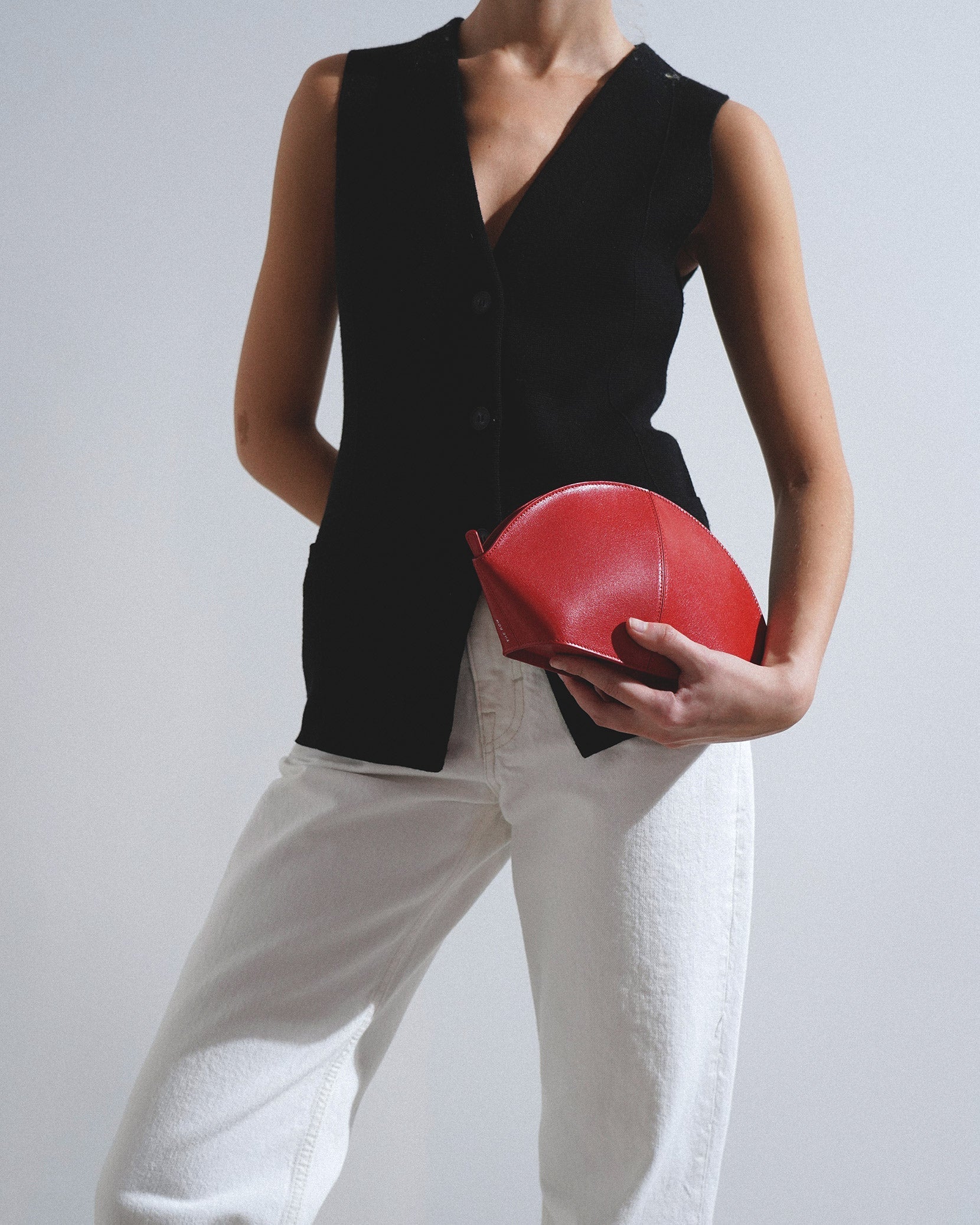 Mel red leather clutch - Image 2