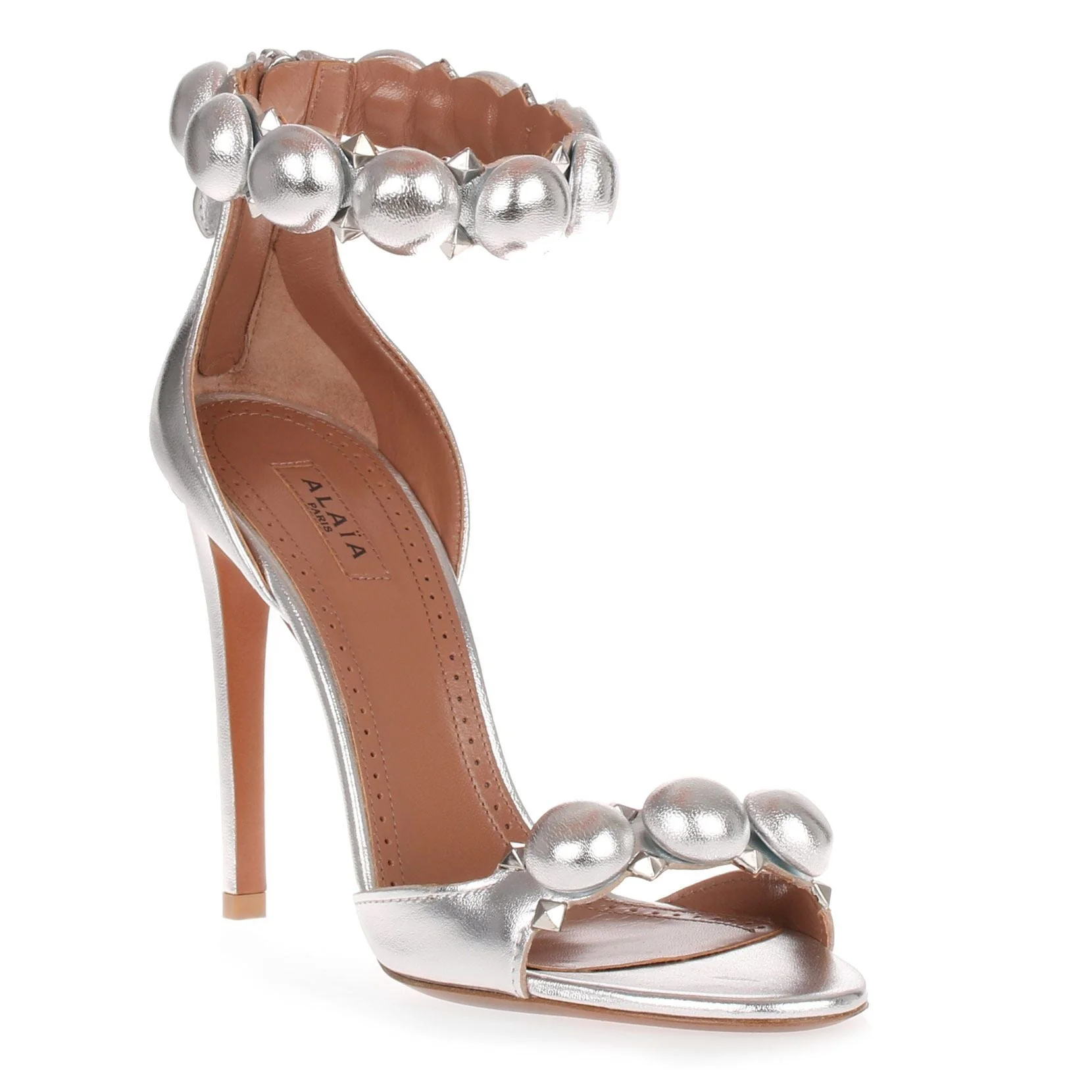 Metallic leather bomb sandal - Image 2