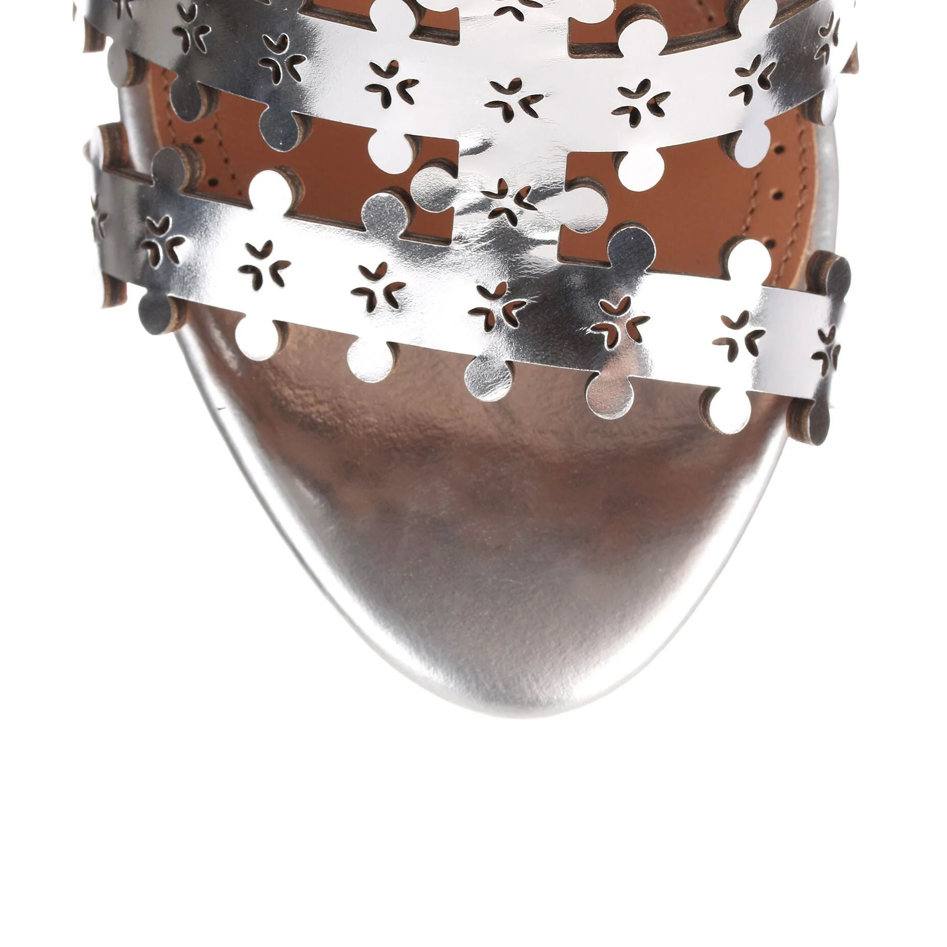 Metallic leather sandal - Image 4
