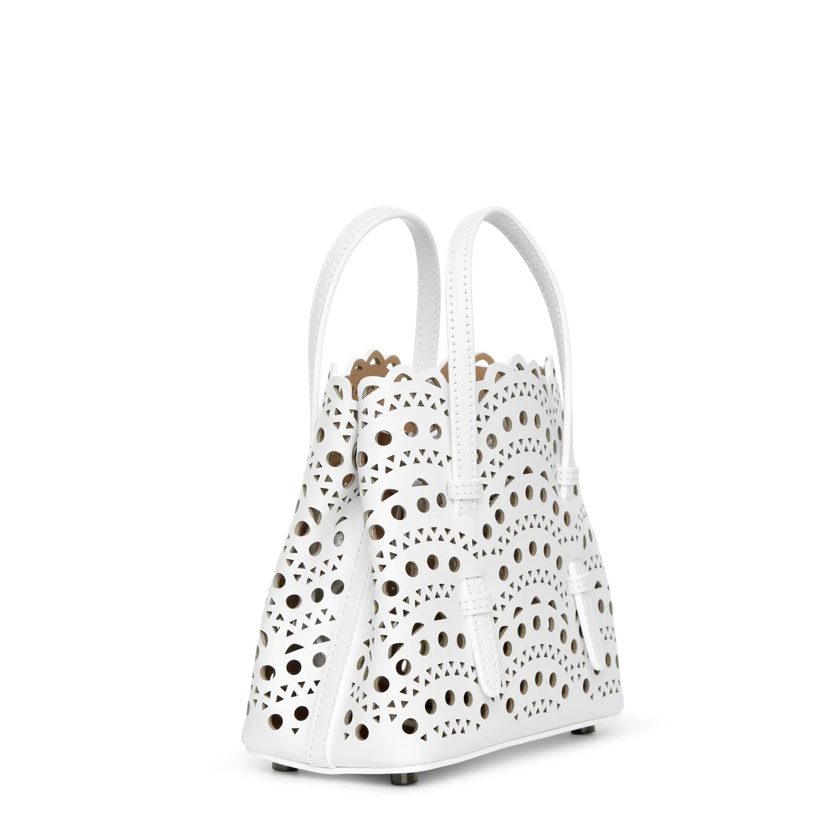 Mina 16 white mini tote bag - Image 3