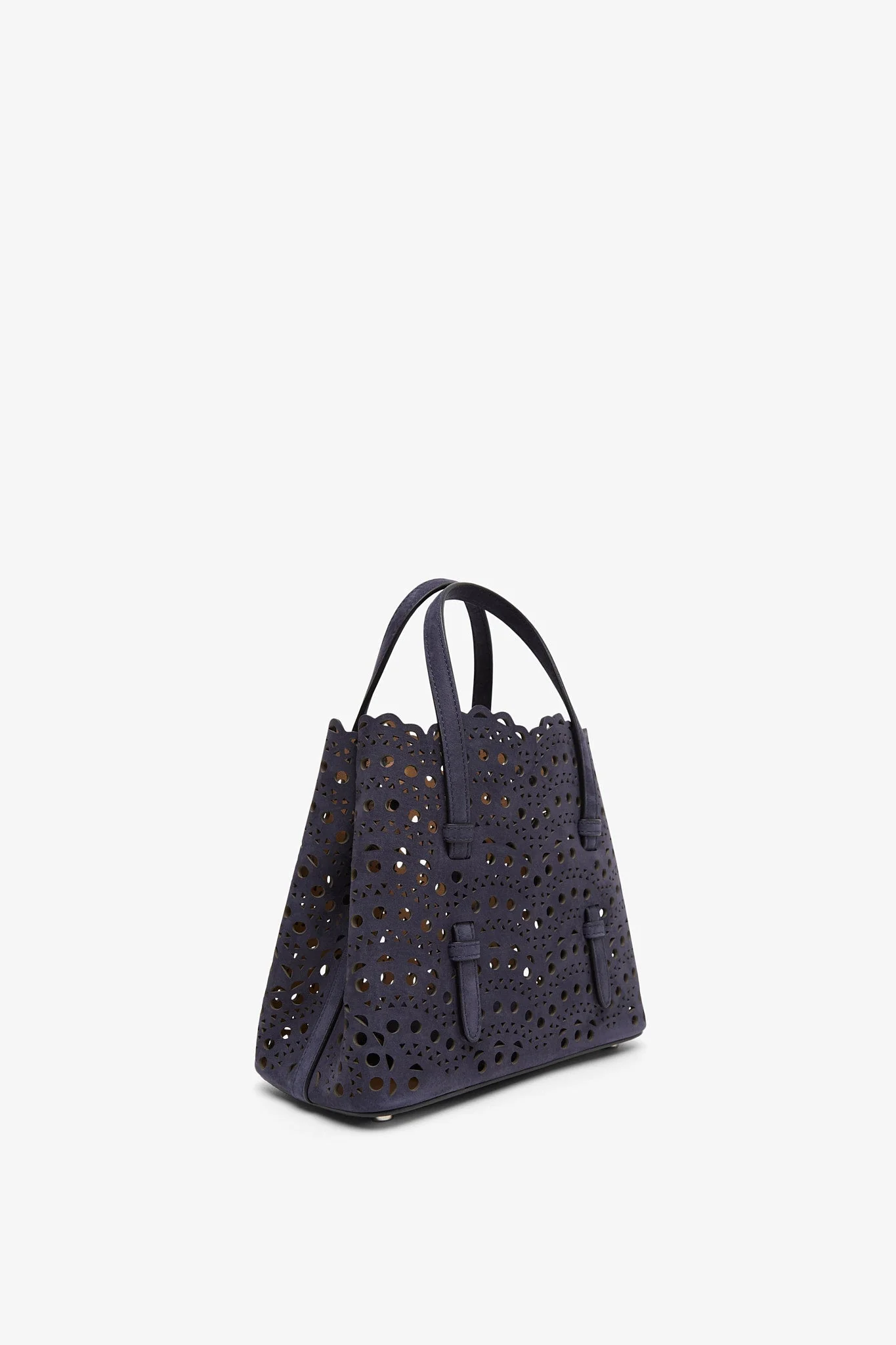 Mina 20 dark blue leather tote bag - Image 3