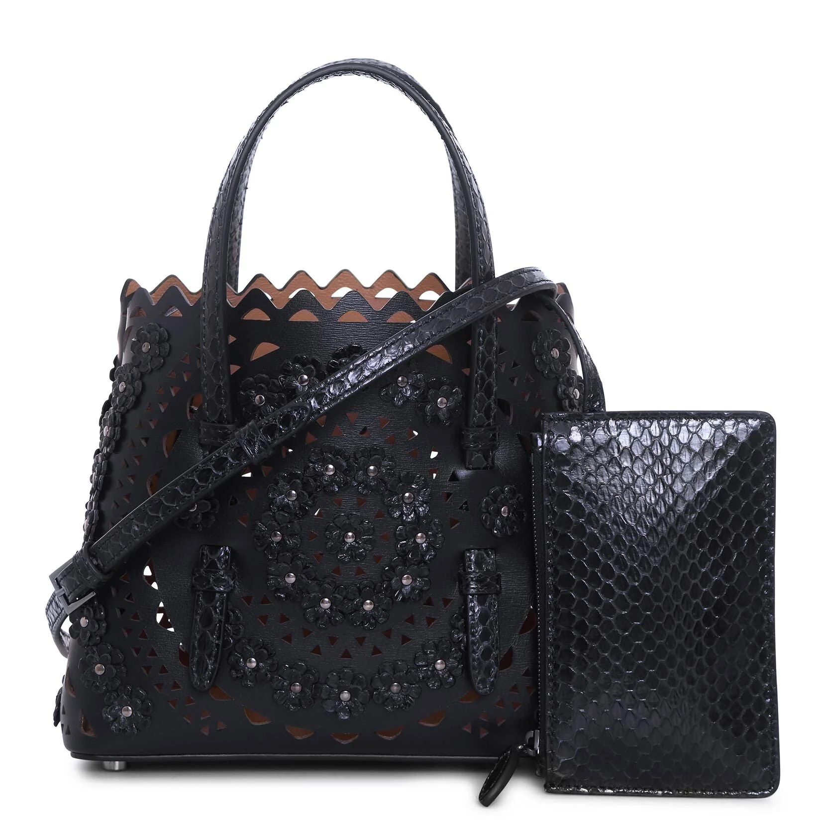 Mina 20 flower dark blue tote - Image 3