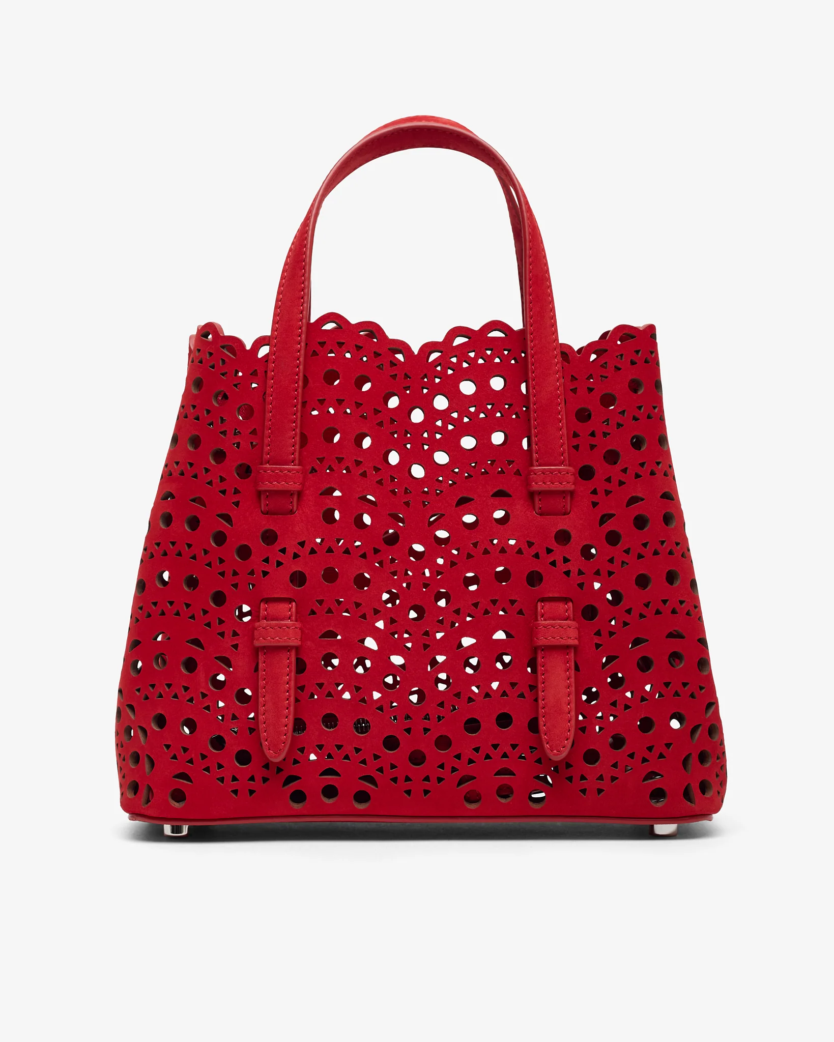 Mina 20 vienne red suede tote bag
