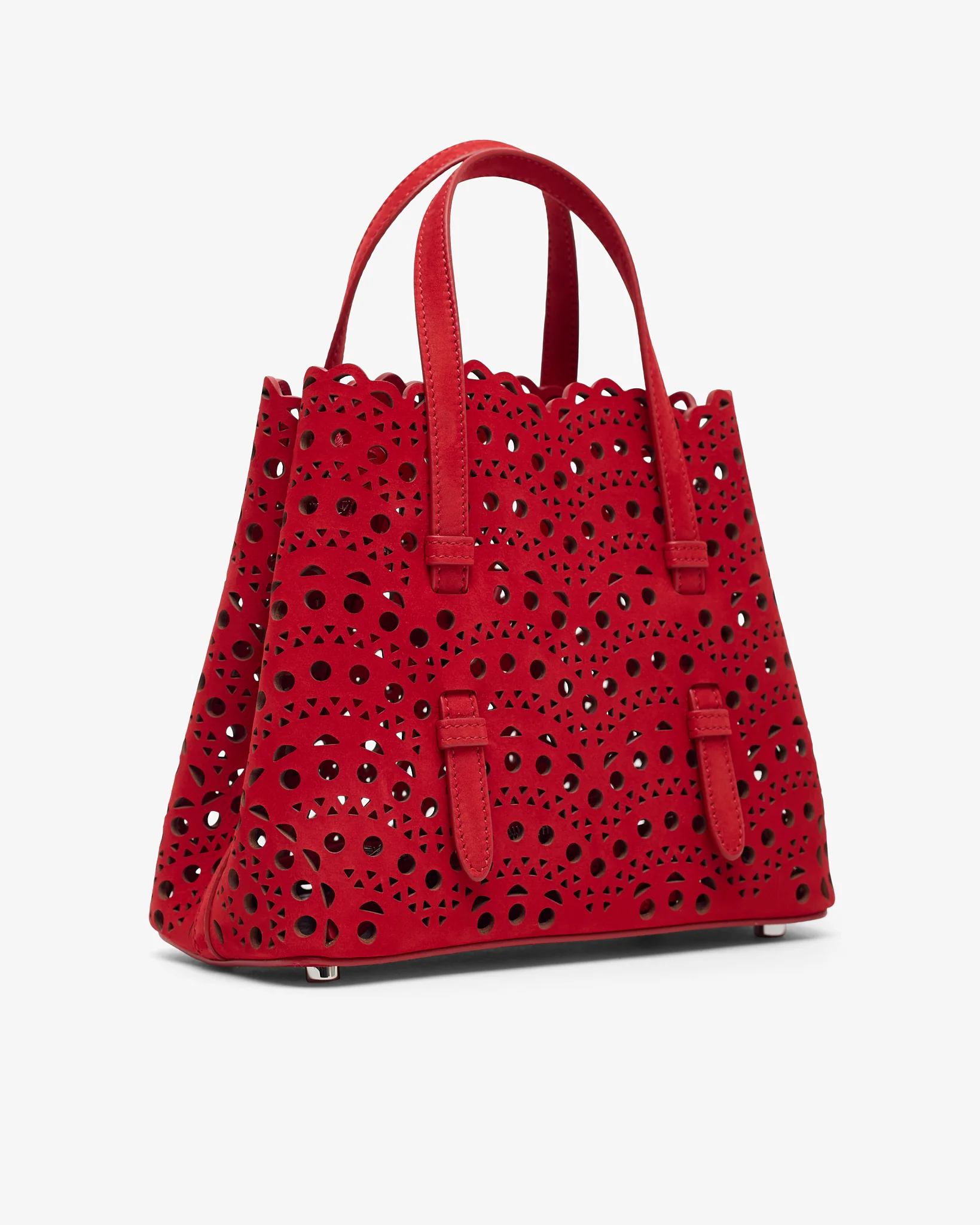 Mina 20 vienne red suede tote bag - Image 2