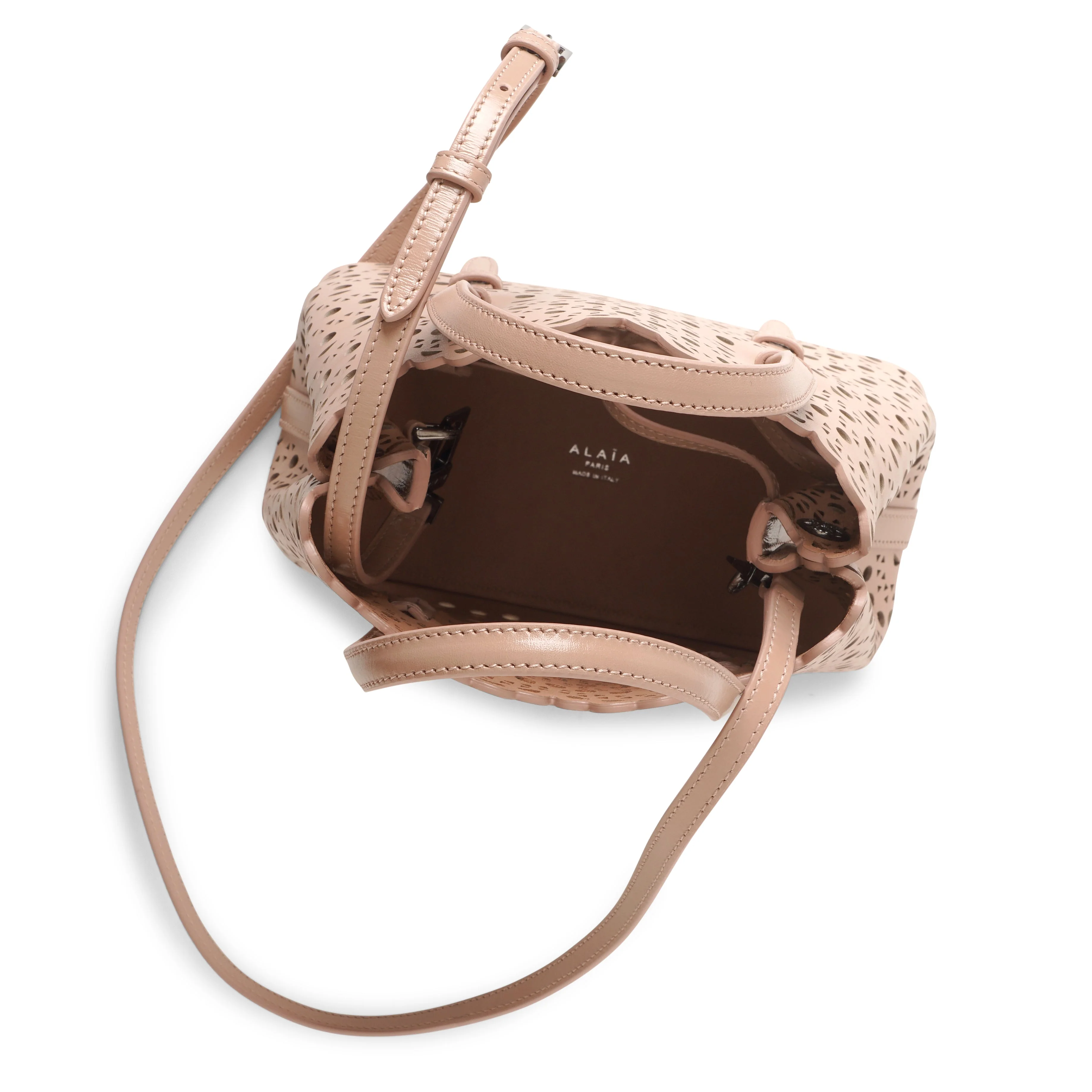 Mina 20 vienne vague beige leather tote bag - Image 4