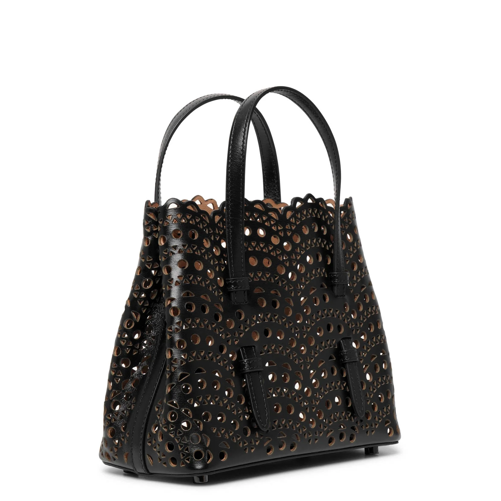 Mina 20 vienne vague black leather tote bag - Image 3