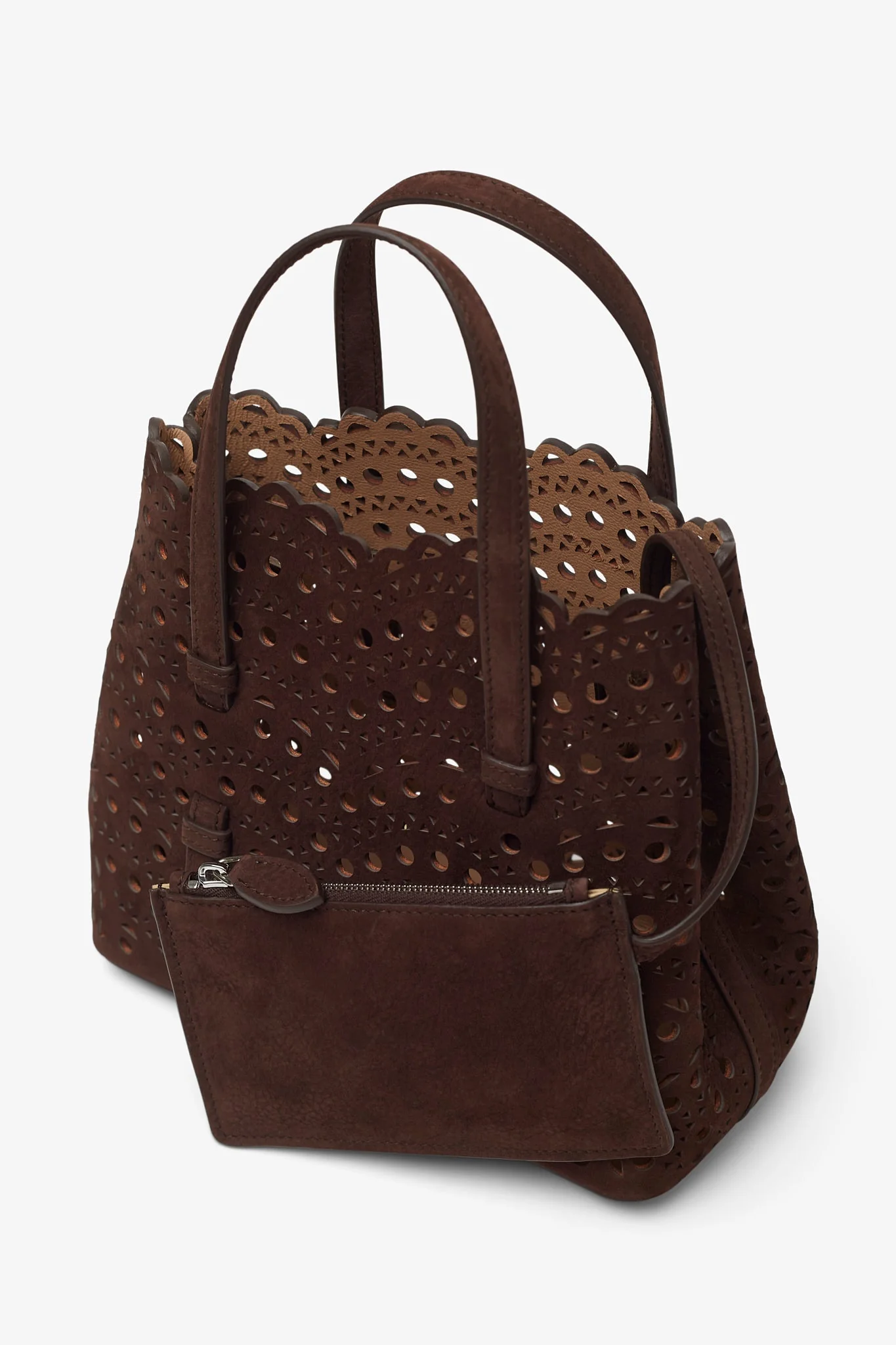Mina 20 vienne vague dark brown nubuck tote bag - Image 4