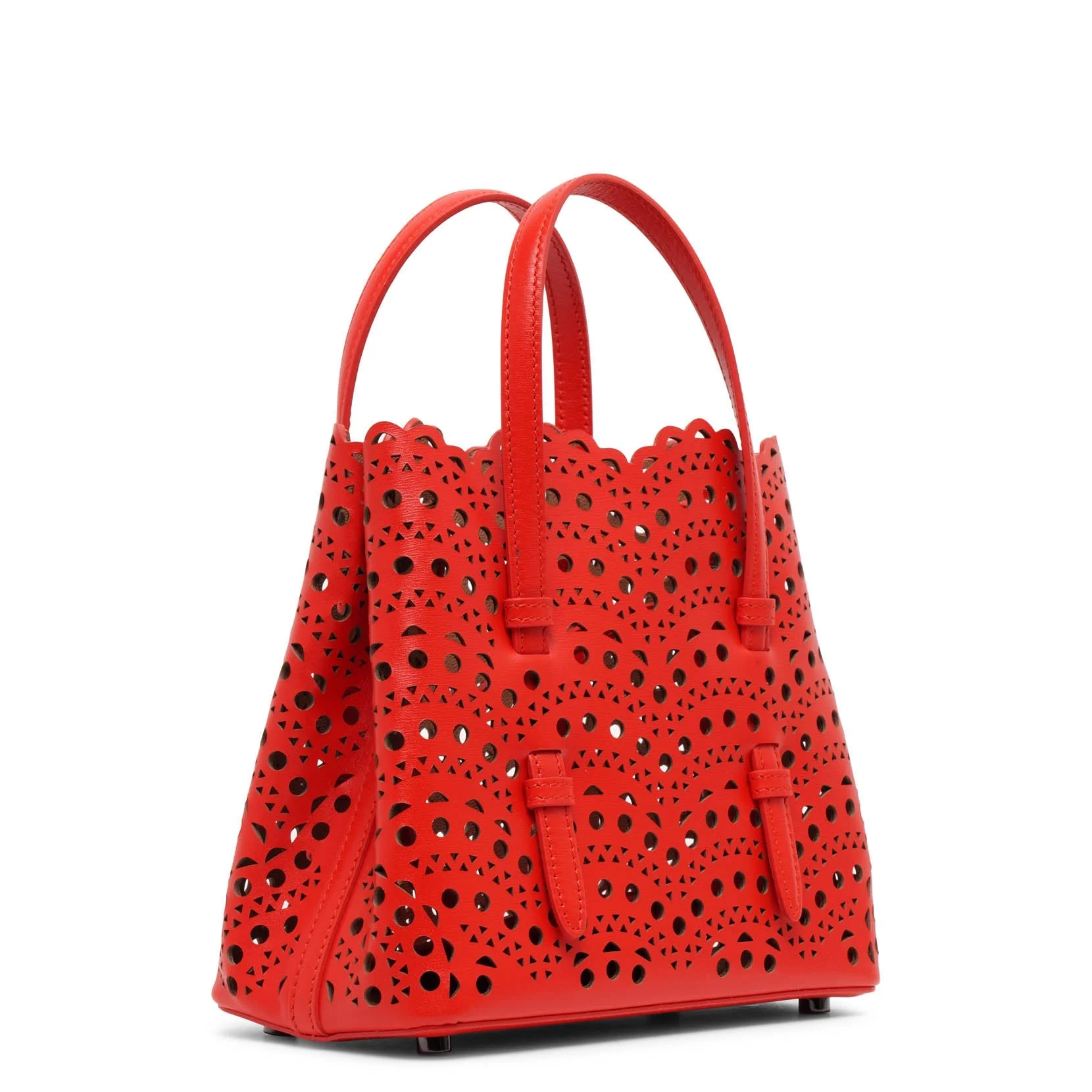 Mina 20 vienne vague red leather tote bag - Image 3