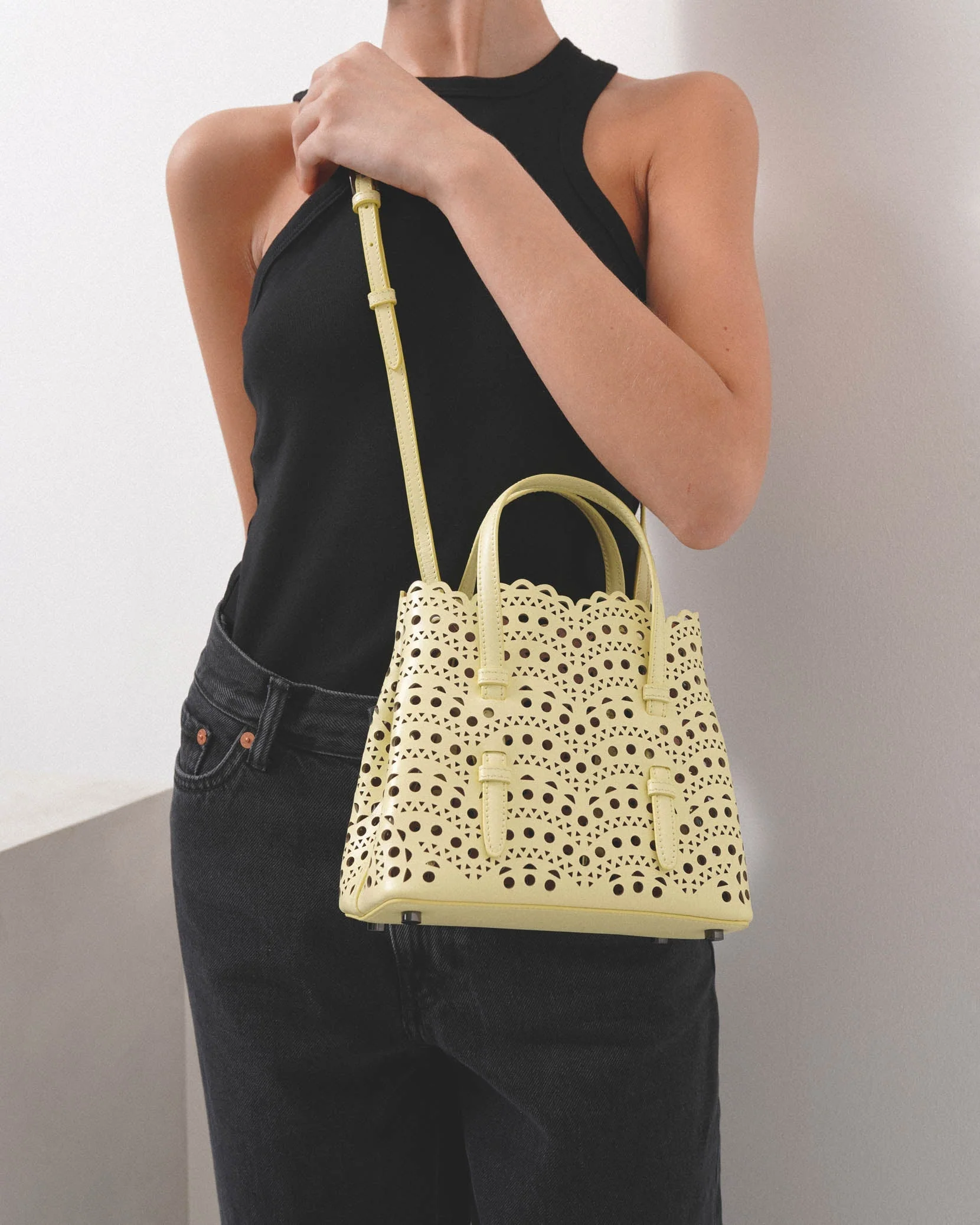 Mina 20 vienne vague yellow tote bag - Image 2