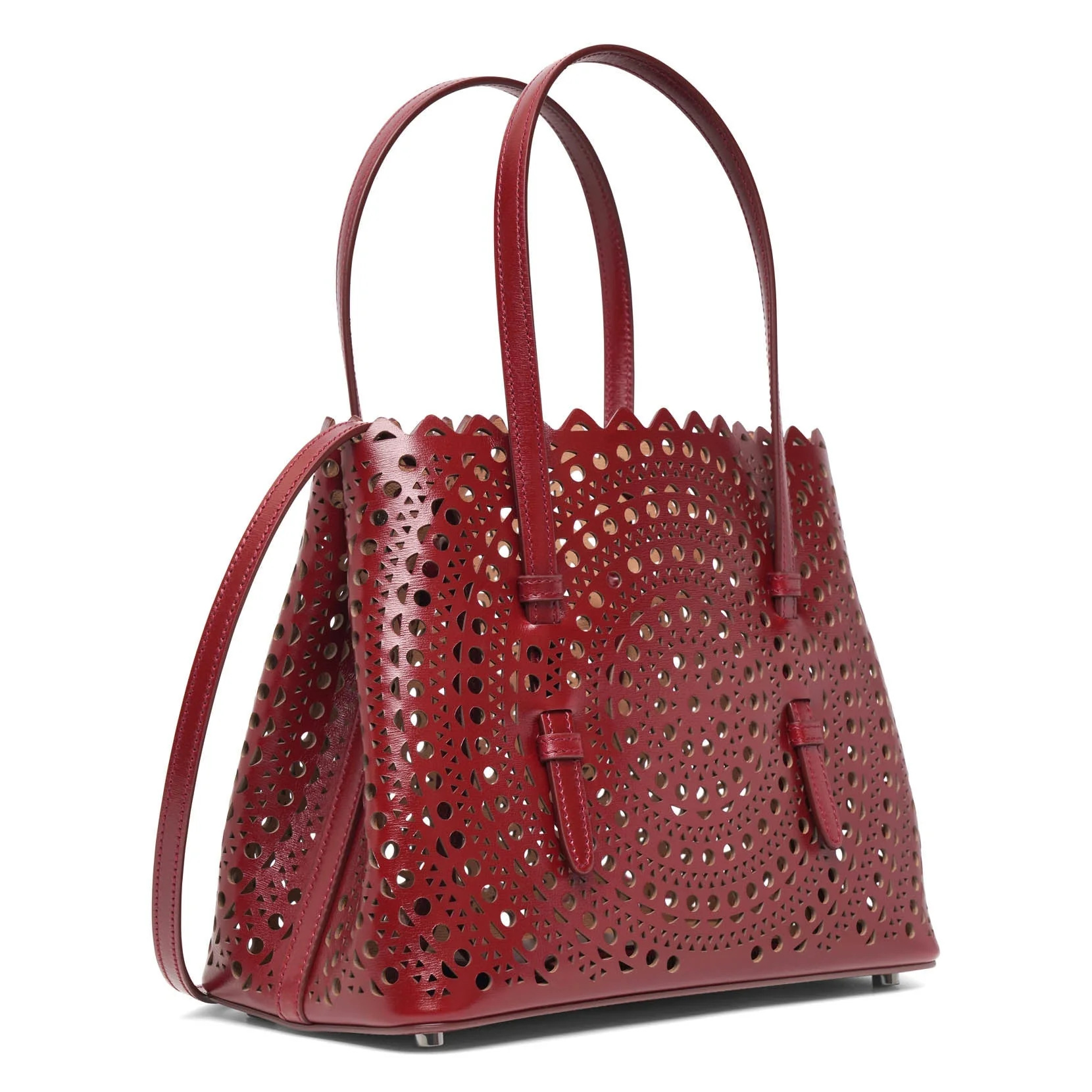 Mina 25 circulaire bordeaux tote bag - Image 3