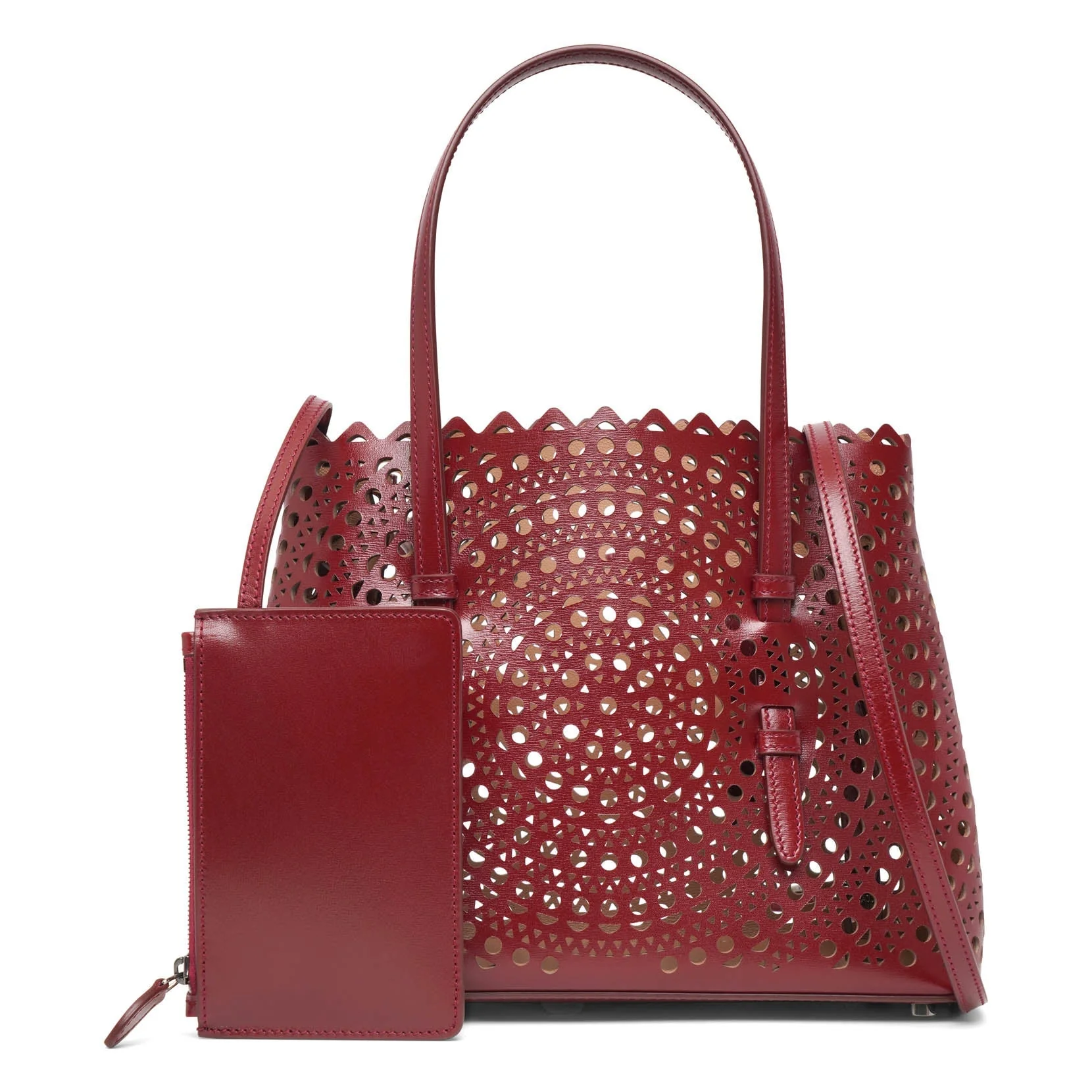 Mina 25 circulaire bordeaux tote bag - Image 4