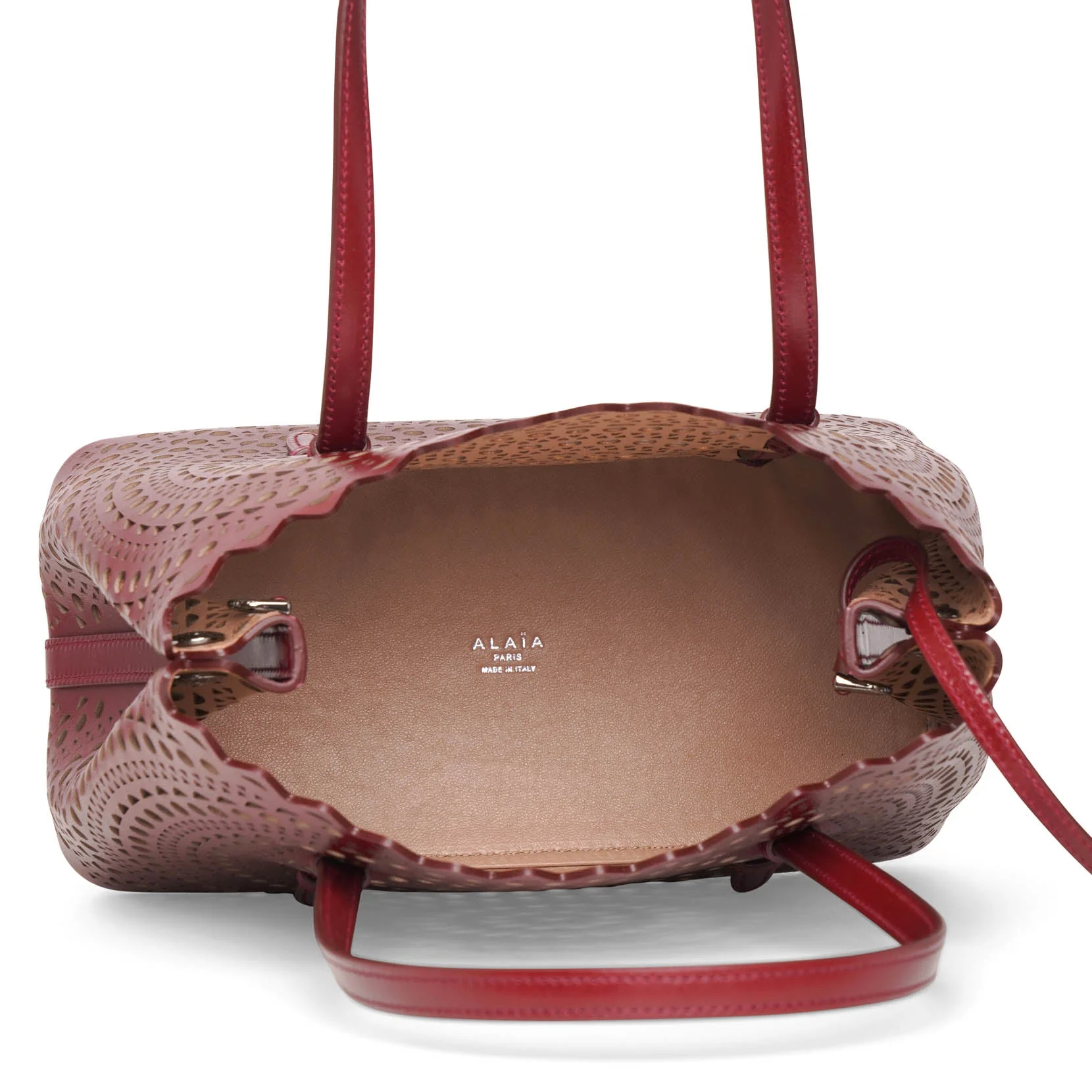 Mina 25 circulaire bordeaux tote bag - Image 5