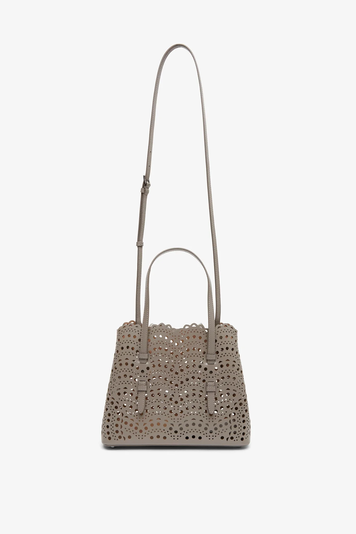 Mina 25 taupe leather tote bag - Image 5