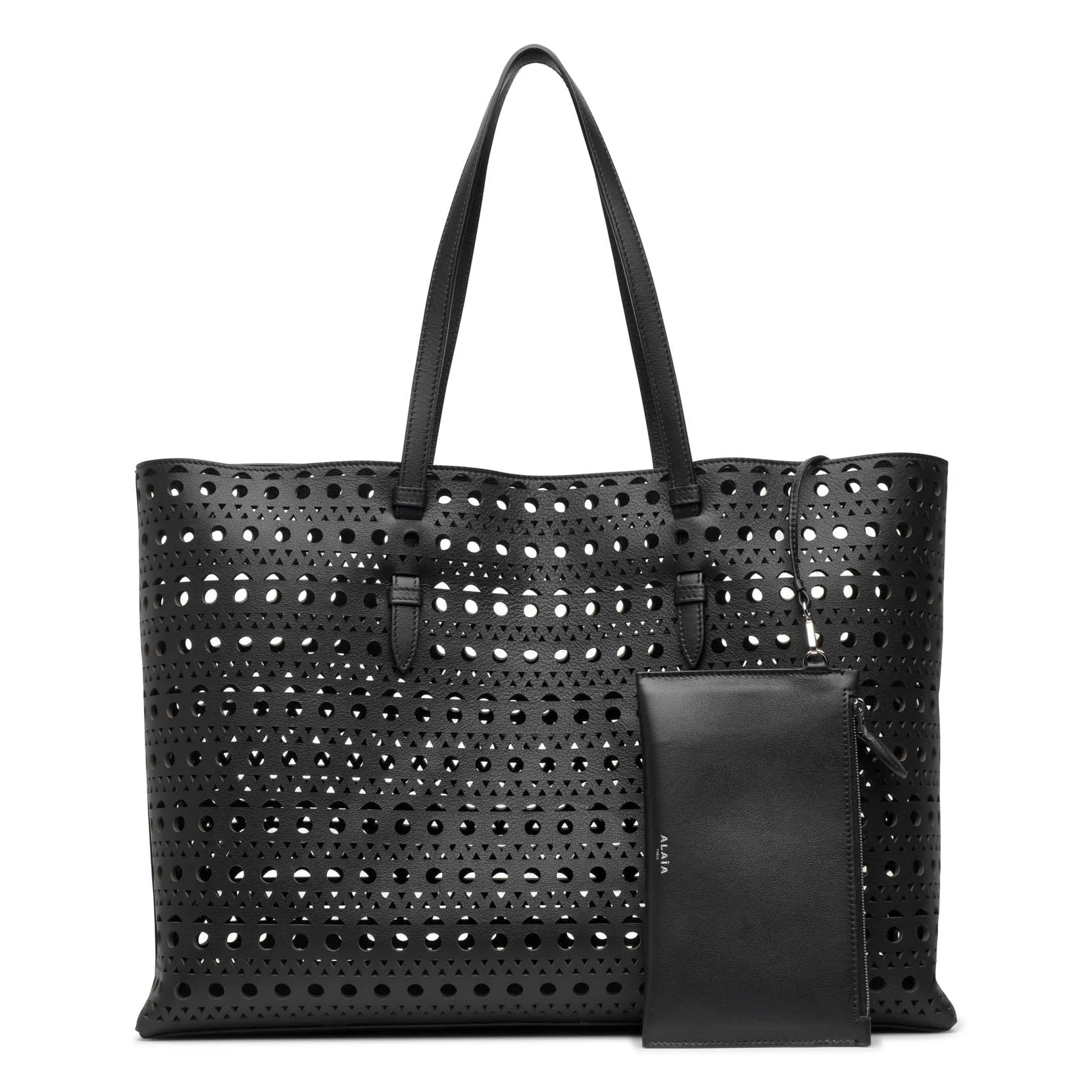 Mina 44 vienne black leather tote bag - Image 4