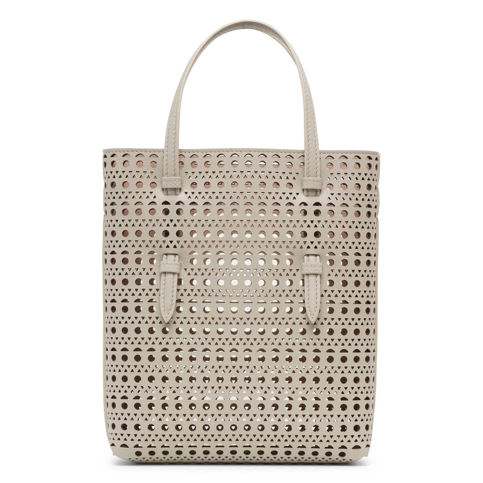 Mina NS grey leather tote bag