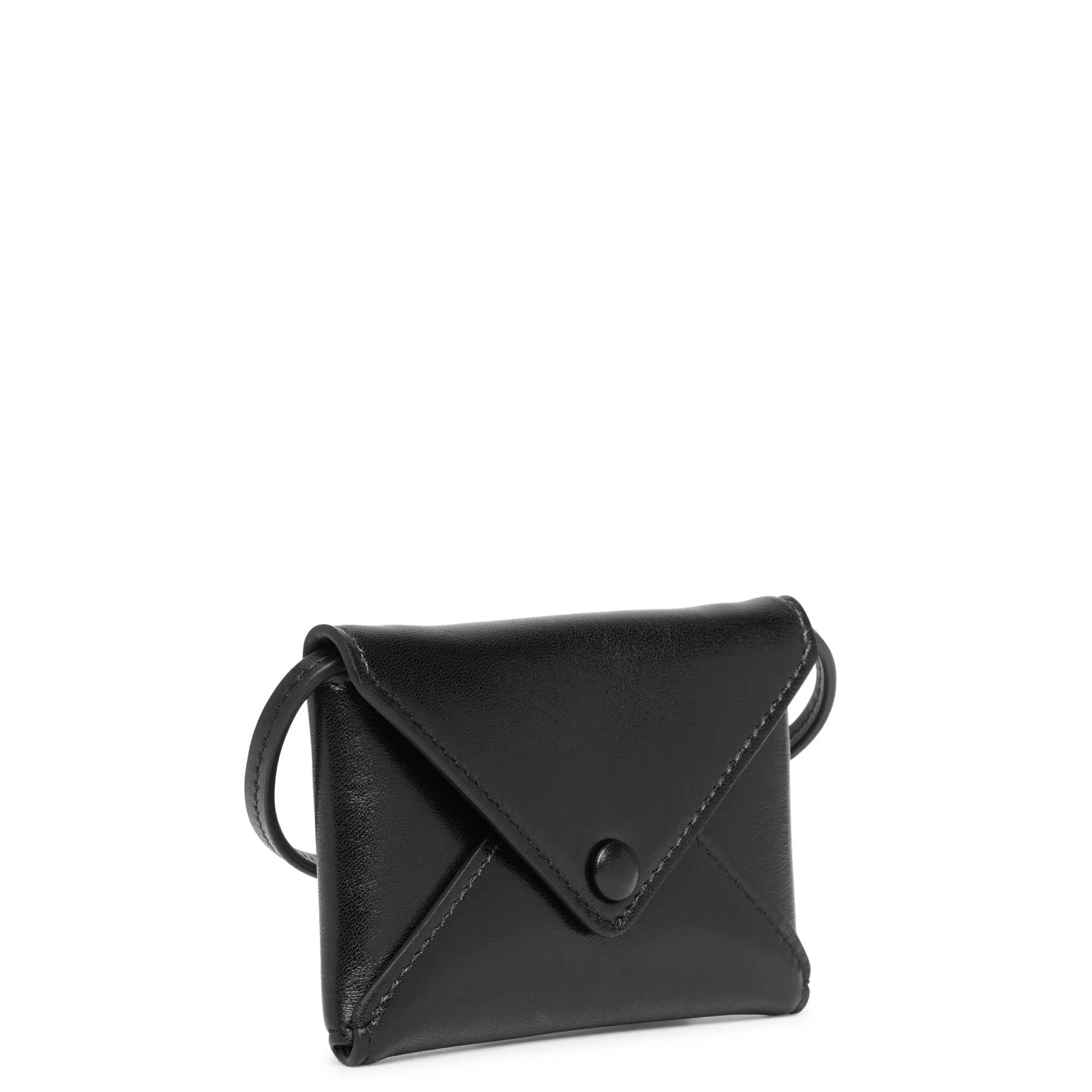 Mini Envelope black leather shoulder bag - Image 4